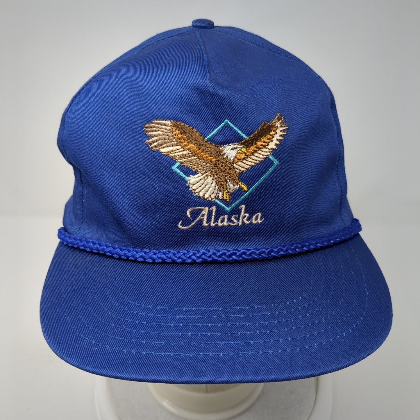 Alaska American Eagle Snapback Hat Blue One Size Adjustable Rope Arctic Circle
