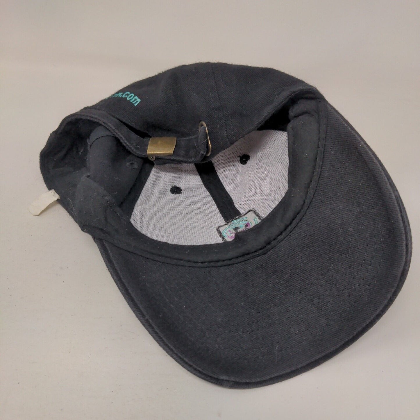 Zain Slideback Hat Black One Size Embroidered Adjustable Vent Holes