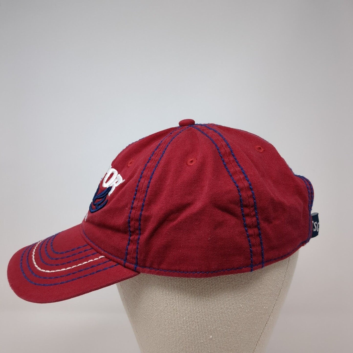 Tractor Supply Company Slideback Hat Red One Size Adjustable Embroidered 6 Panel