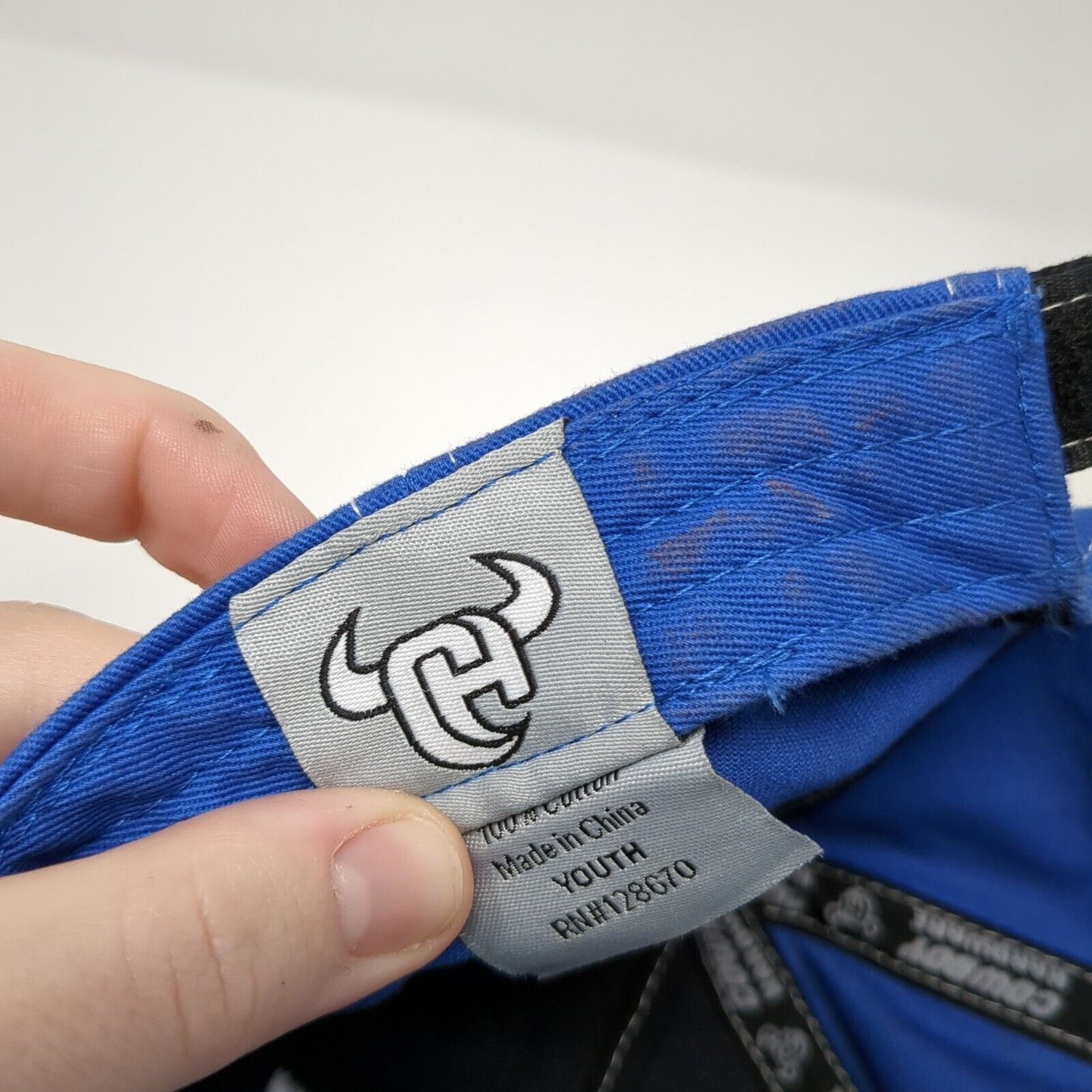 Just Rope It Strapback Hat Blue Youth One Size Adjustable Cowboy Hardware