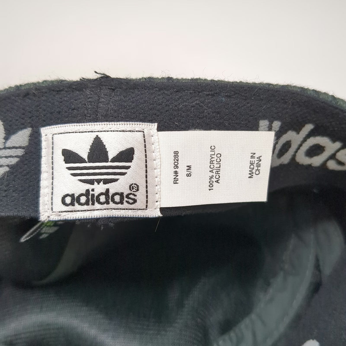 Adidas Army Cap Gray M Knit Trefoil Logo Elastic Sweatband Flex Fitted Hat