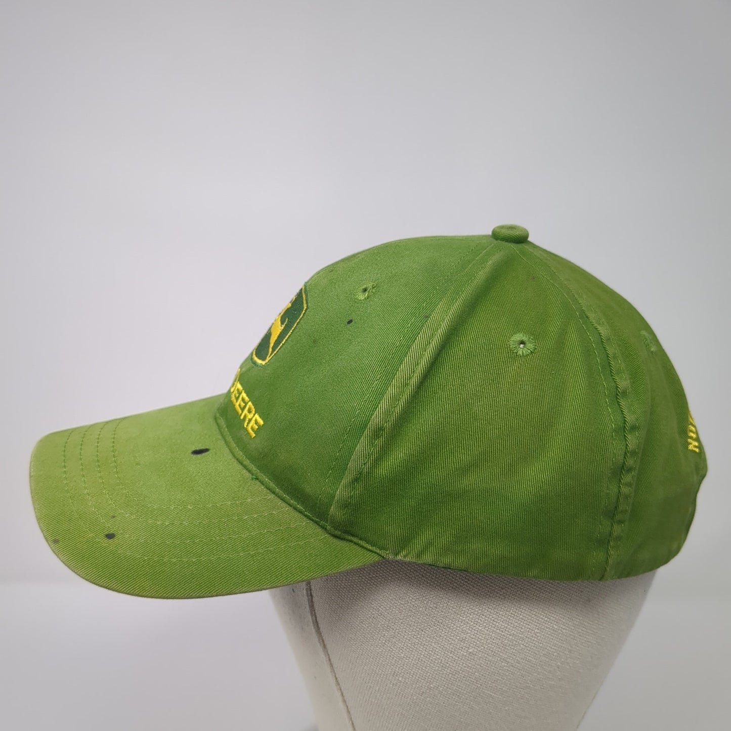 John Deere Spell Out Slideback Hat Green One Size Embroidered Logo