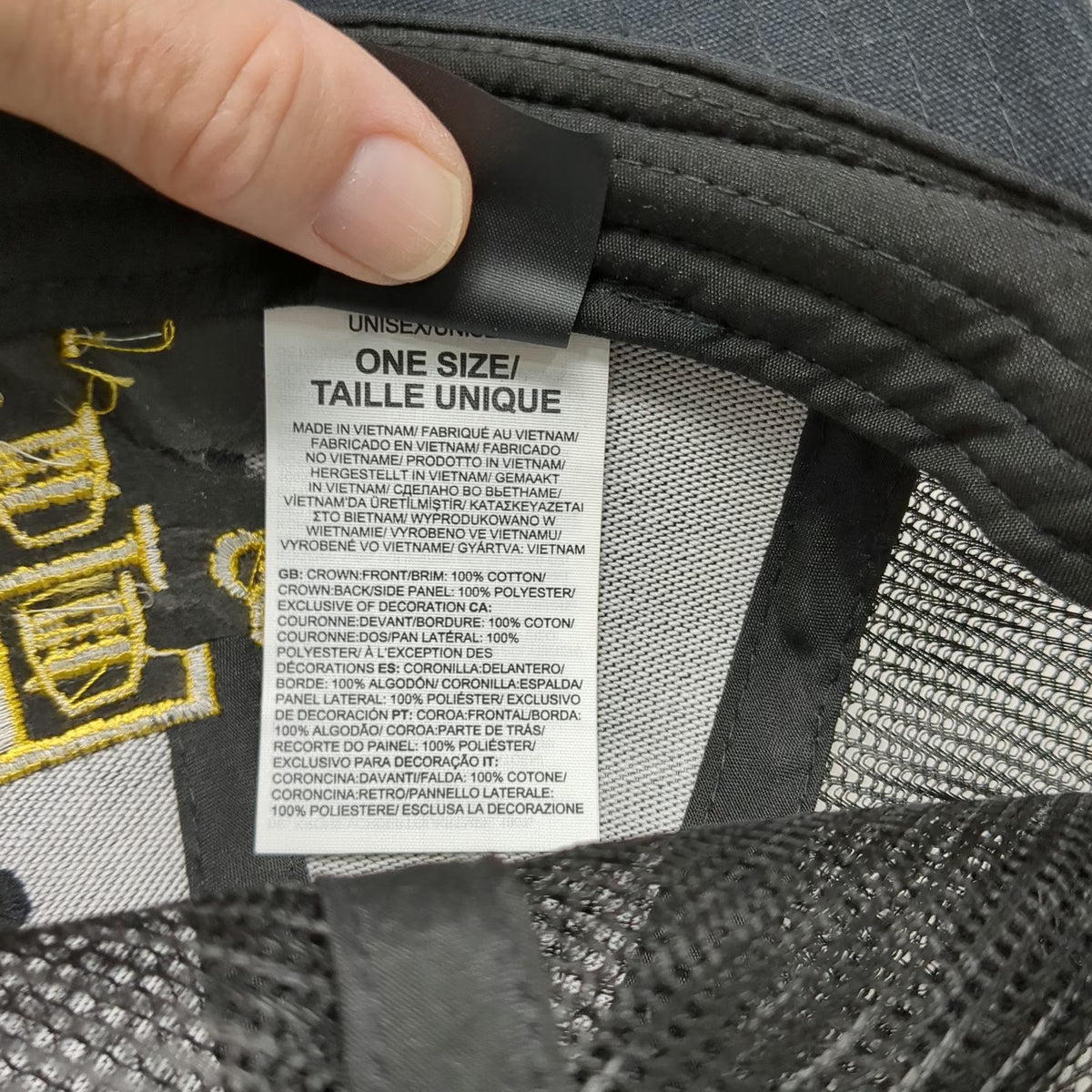 The North Face Trucker Hat Black Yellow One Size Mesh Snapback F&E Services Inc
