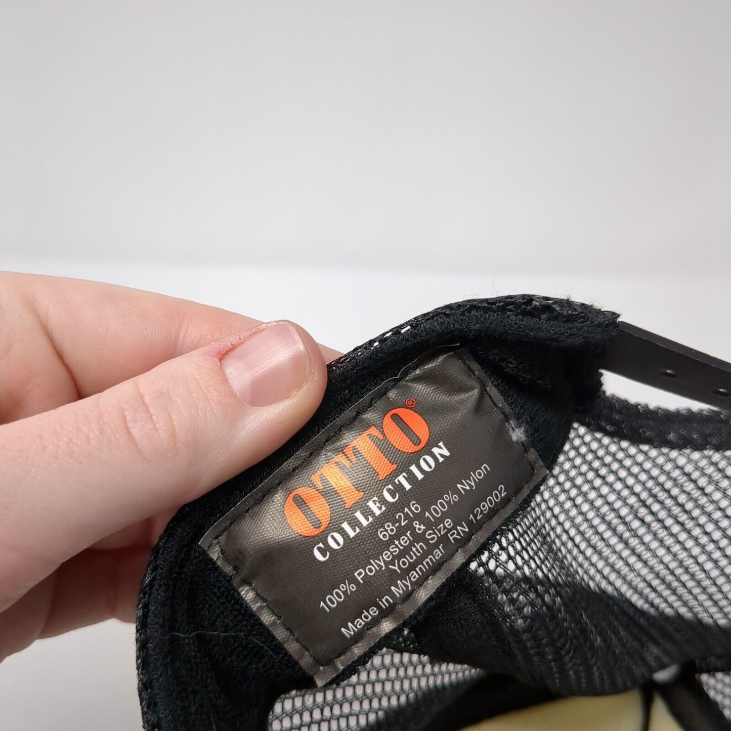 STACYC Snapback Rope Trucker Hat Black Youth One Size Mesh Back Solid