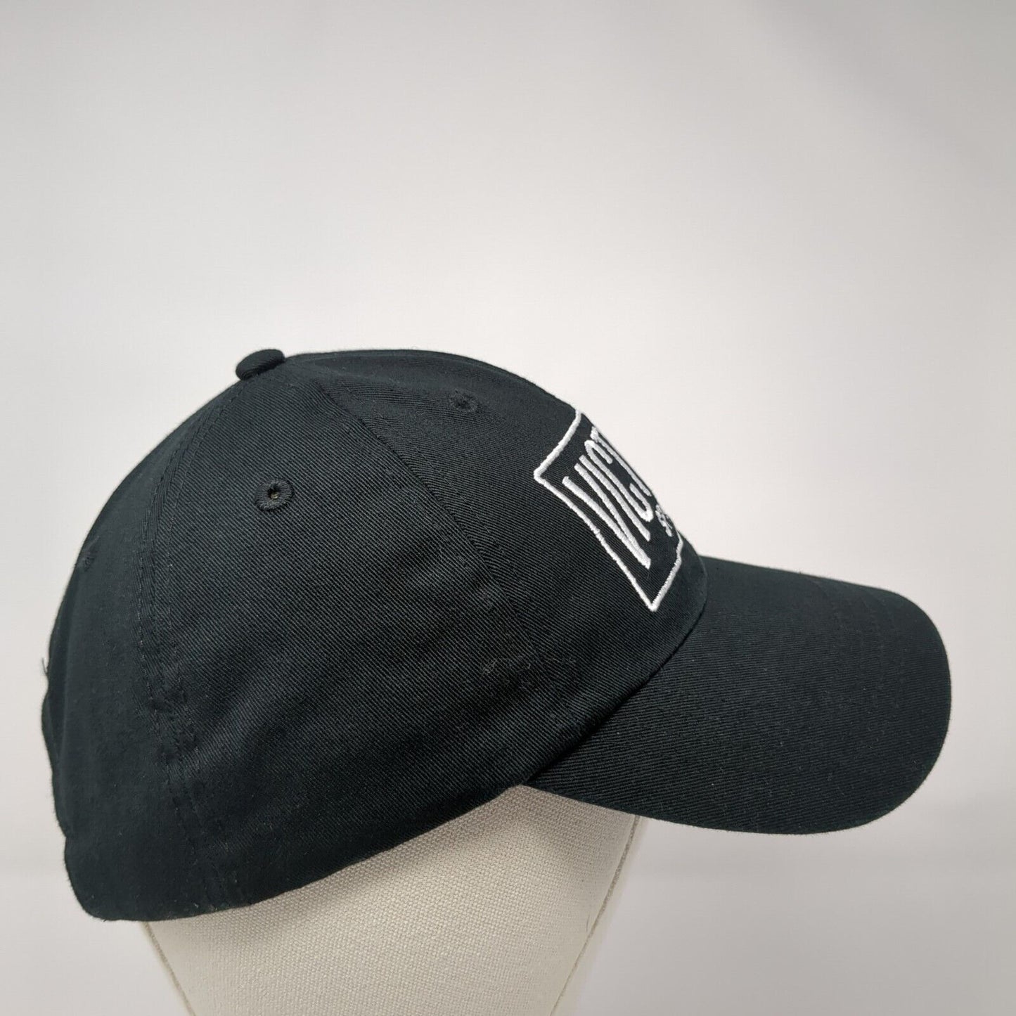 Victoria Sport Slideback Hat Black OS Adjustable Embroidered 6 Panel Cotton
