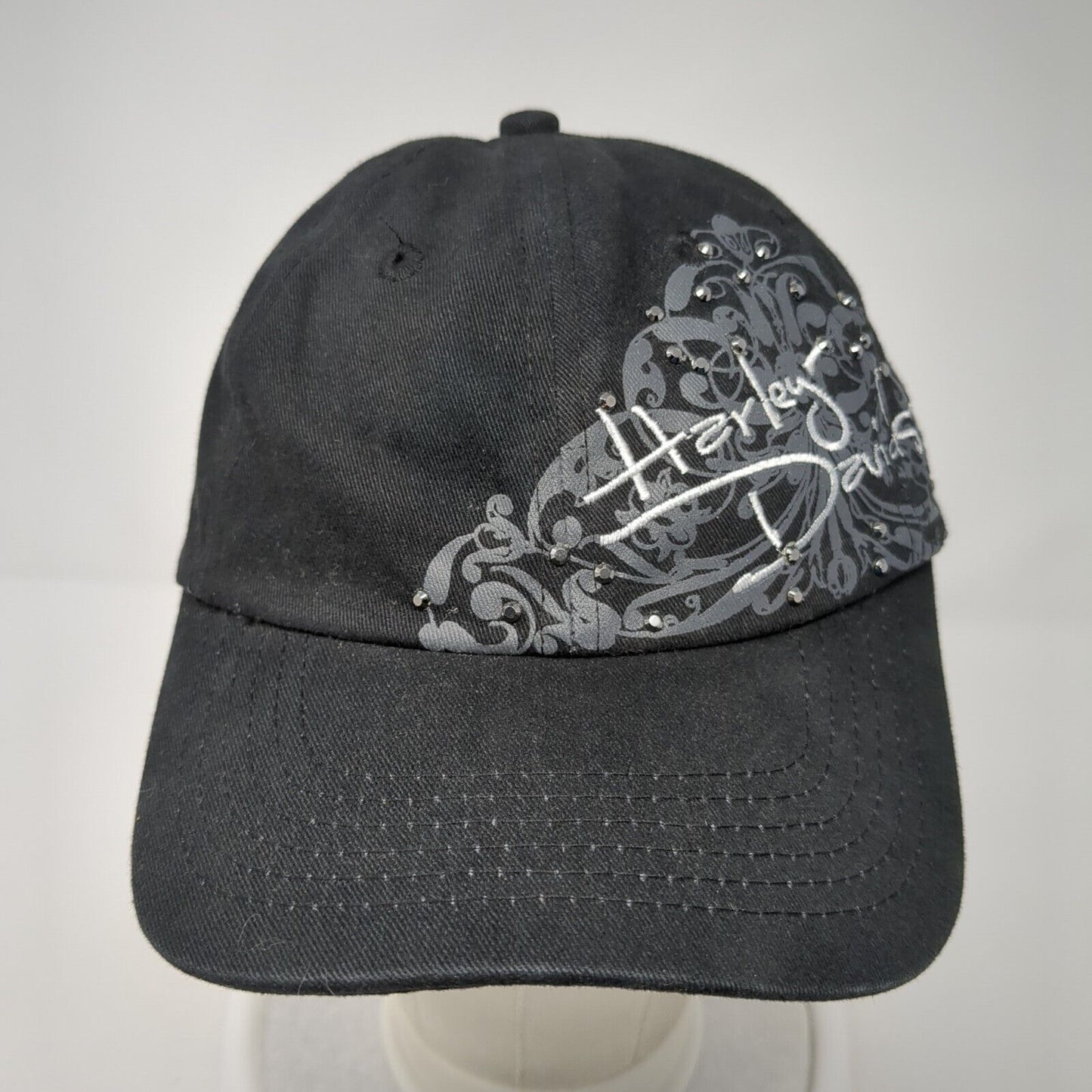 Harley-Davidson Maui Hawaii Strapback Hat Black One Size Rhinestone