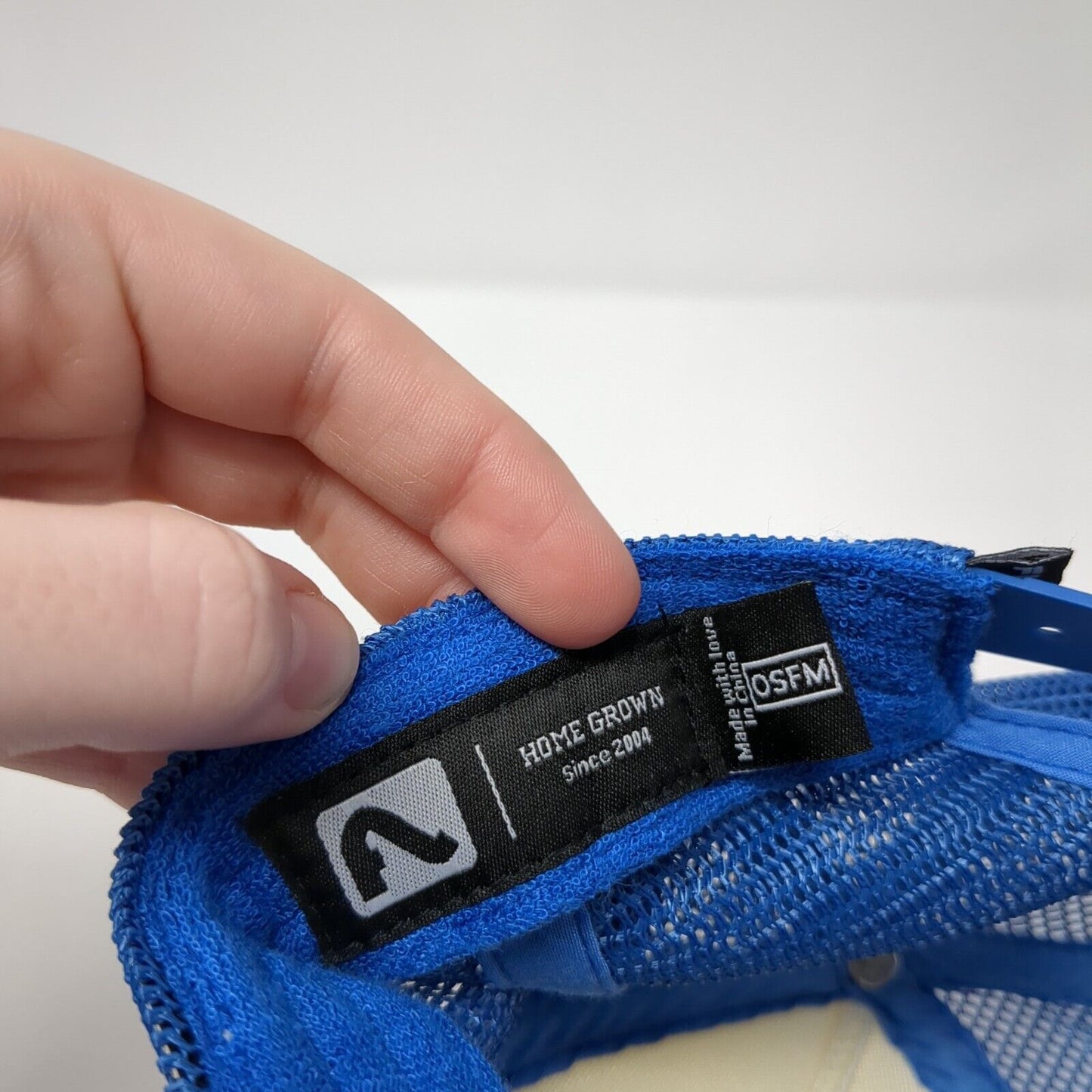 You Never Know Until You Go Rope Trucker Hat Blue One Size Mesh Back