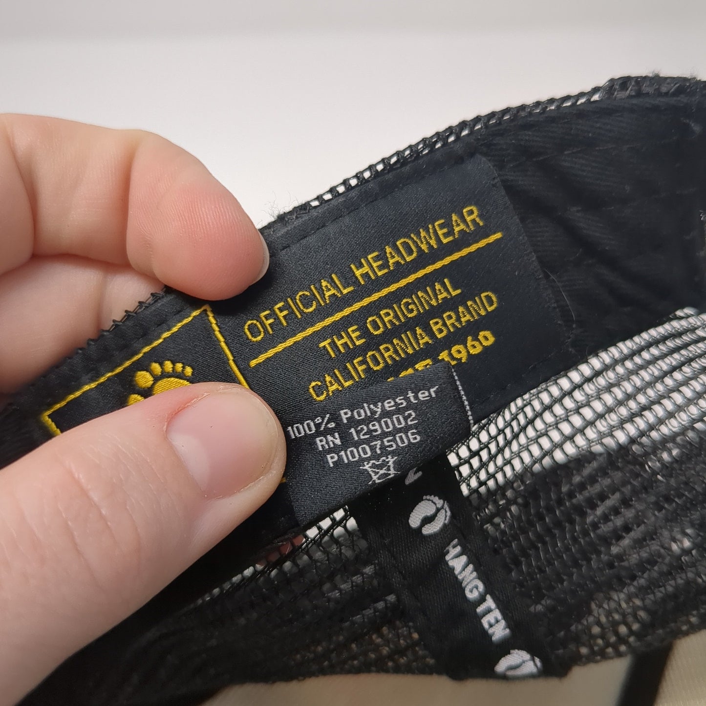 Hang Ten Snapback Rope Trucker Hat Black One Size Mesh Back Adjustable