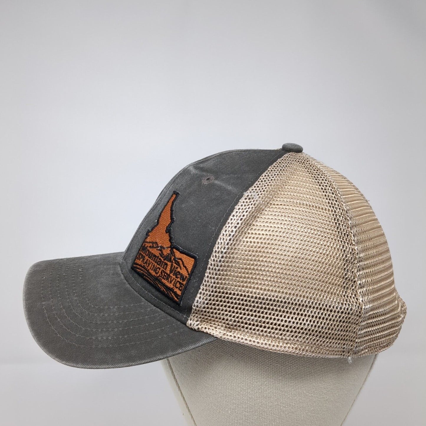 Mountain View Spraying Service Women's Trucker Hat Gray One Size Ponytail