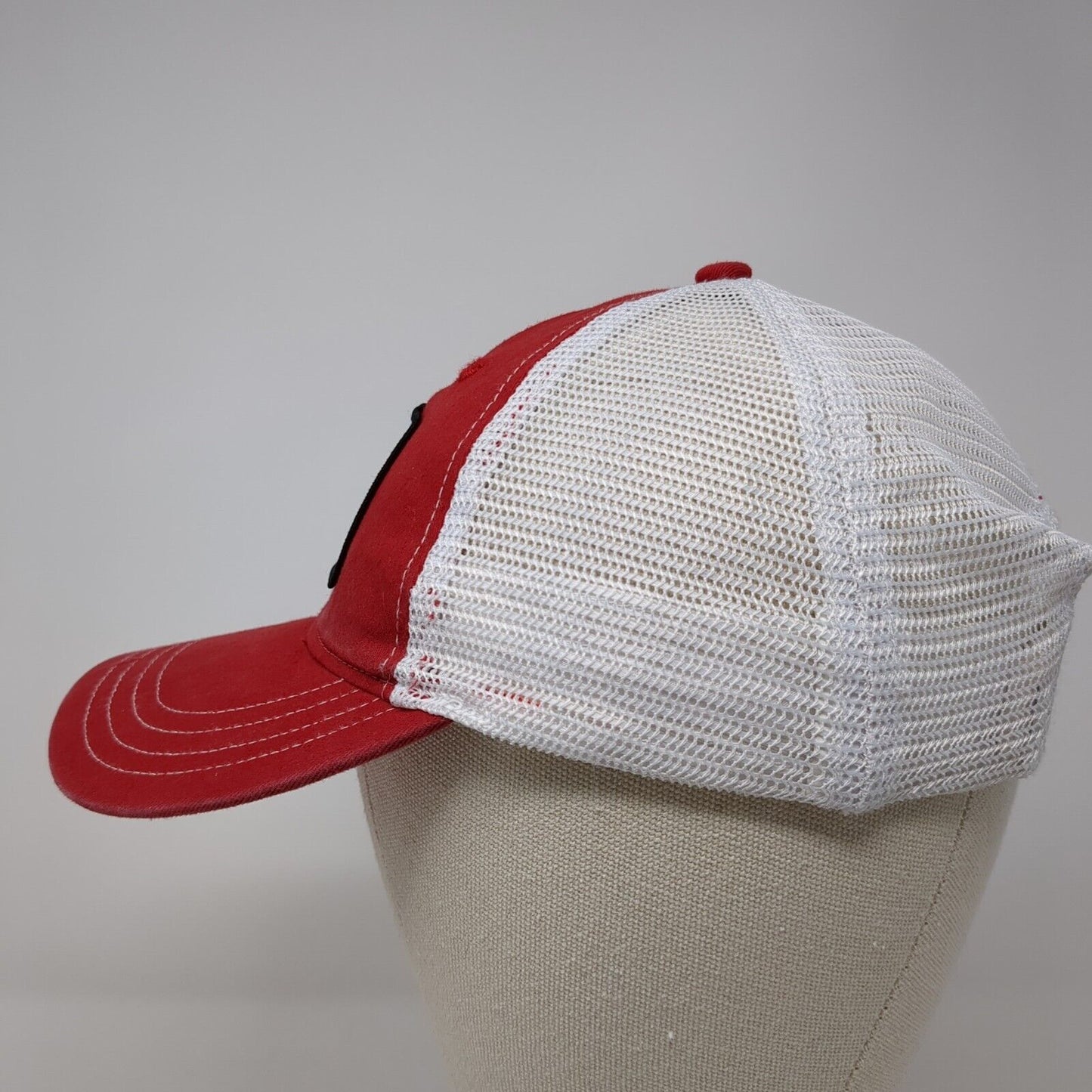Bear Lake Patch Snapback Mesh Back Trucker Hat Red M/L Richardson