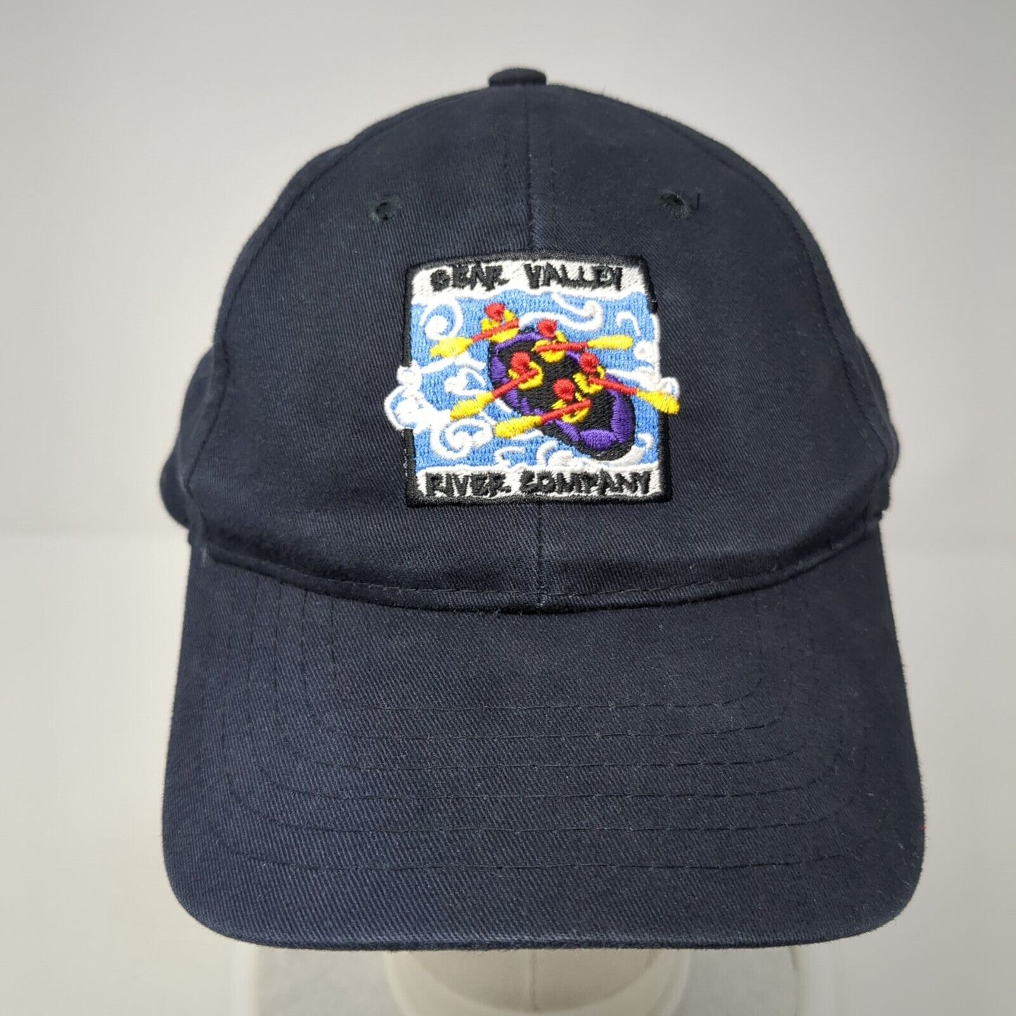 Bear Valley River Company Snapback Hat Blue One Size Adjustable Embroidered