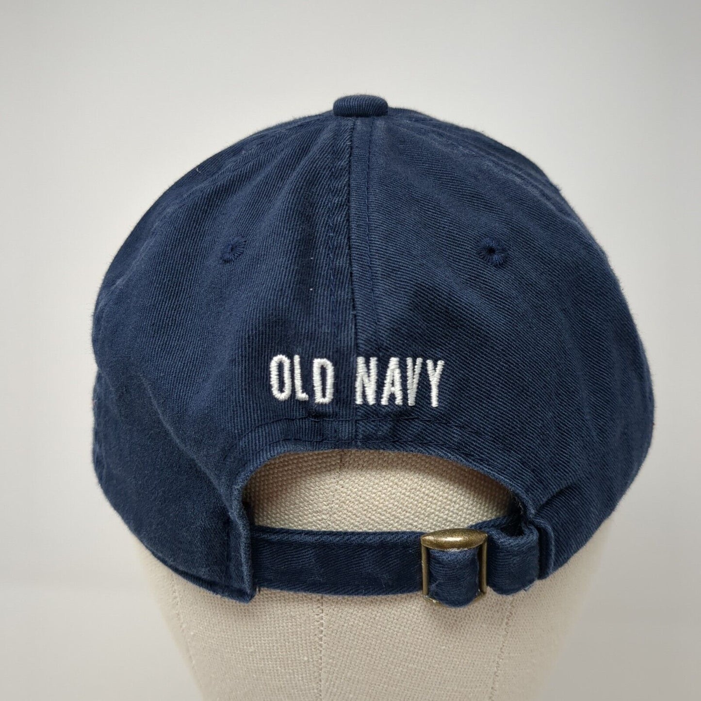 USA Flag Slideback Hat Blue One Size Adjustable Embroidered Patriotic Old Navy