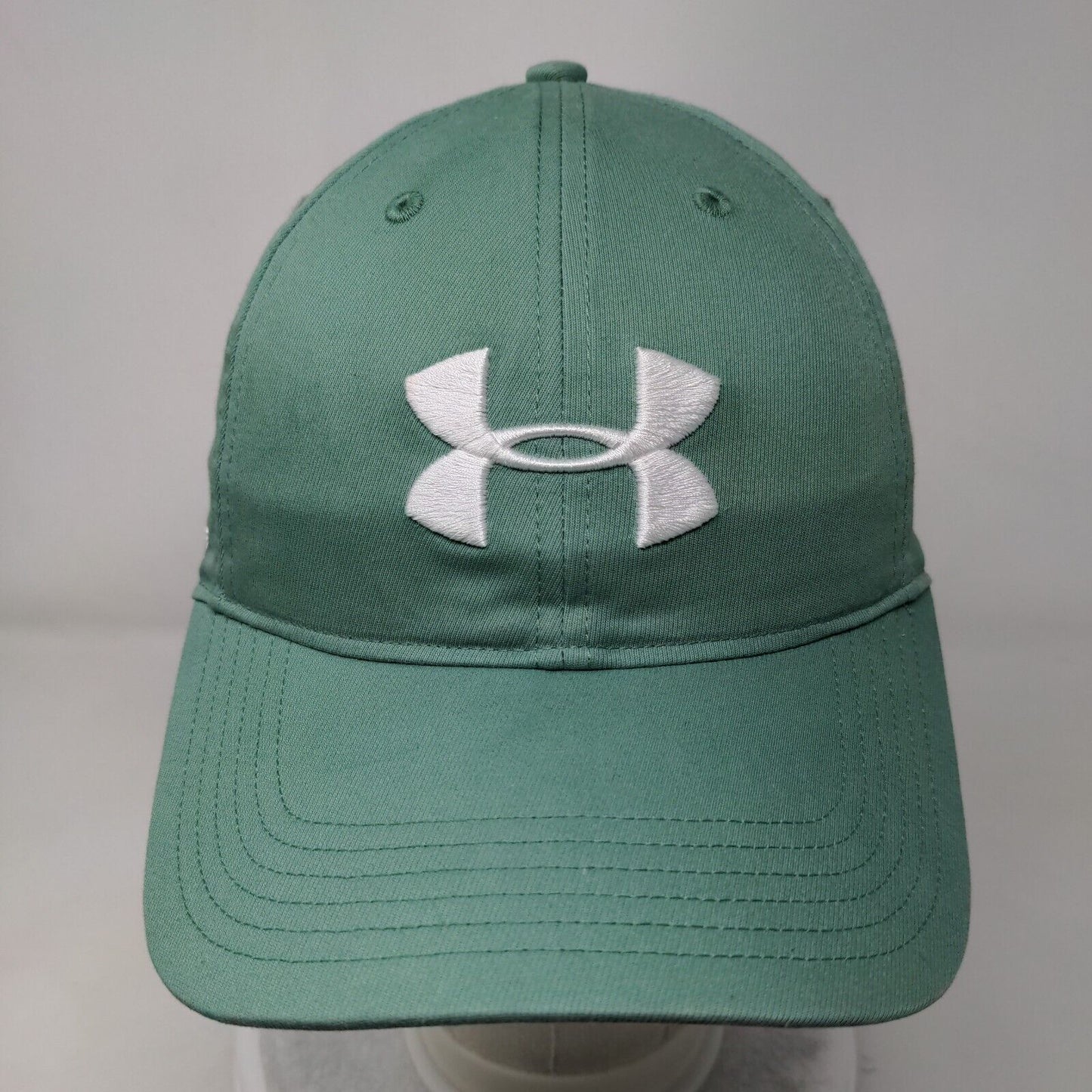 Under Armour Slideback Golf Hat Green OSFA Adjustable Embroidered Threadborne