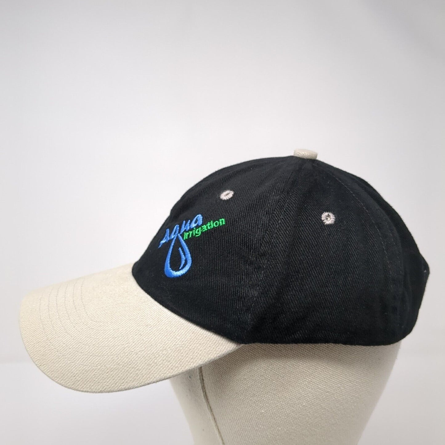 Aqua Irrigation Slideback Hat Black OSFA Embroidered Colorblock Unique