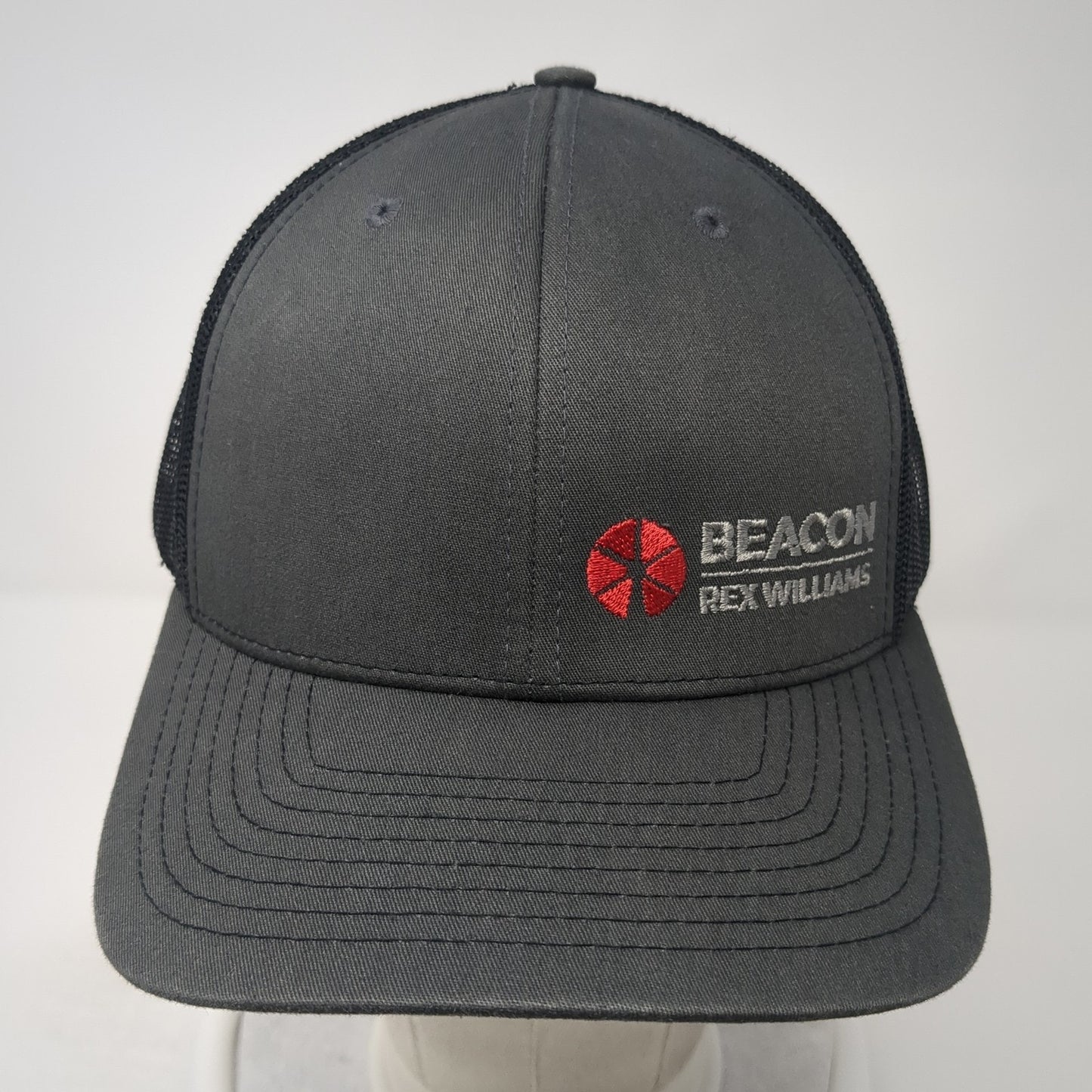 Beacon Rex Williams Snapback Baseball Cap Gray OS Adjustable Mesh Richardson