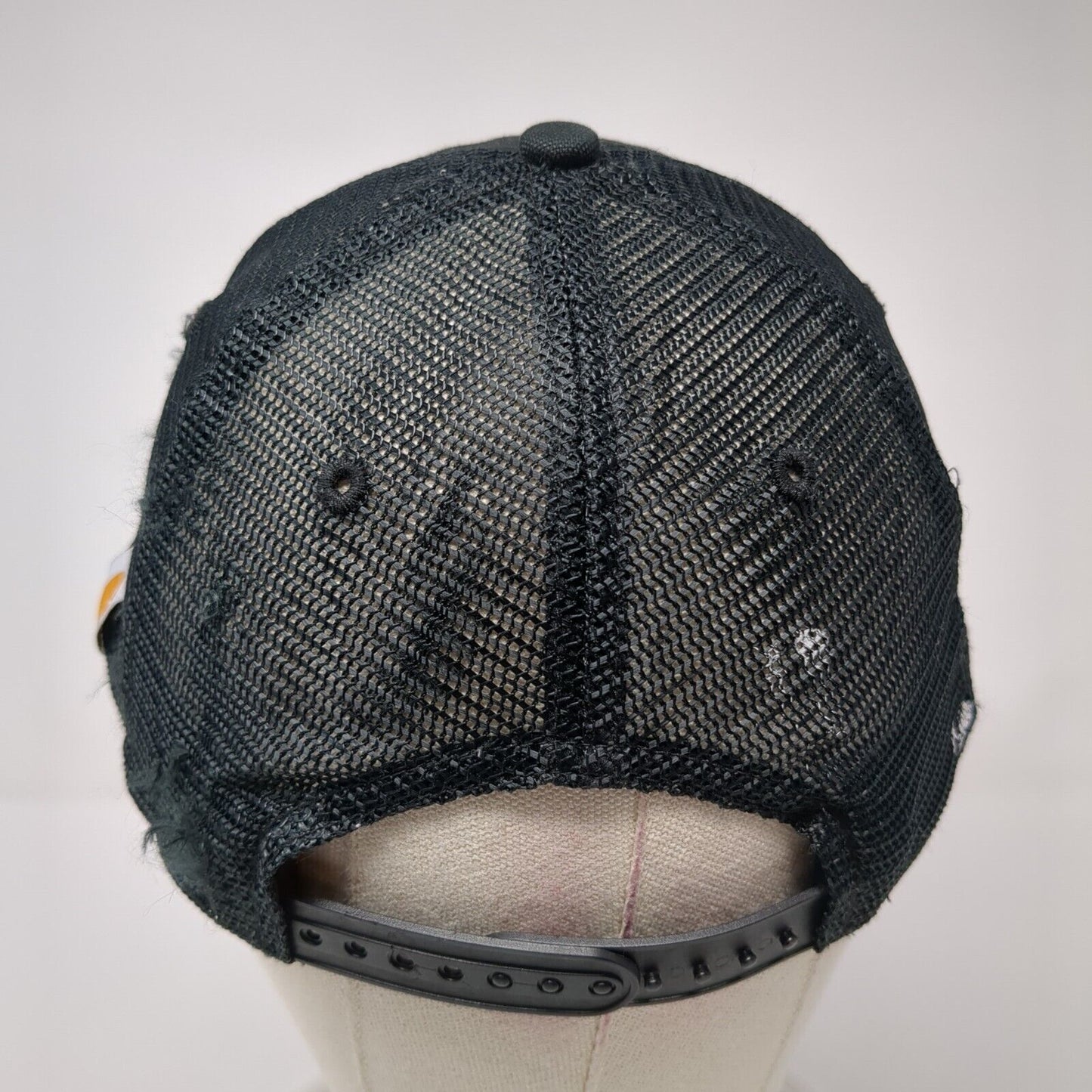 Carhartt Snapback Trucker Hat Black One Size Adjustable Mesh Back 6 Panel Blank