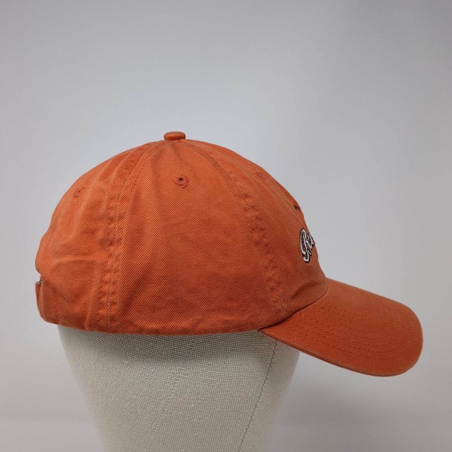 Ciao Bellacino Slideback Hat Orange One Size Embroidered Fahrenheit
