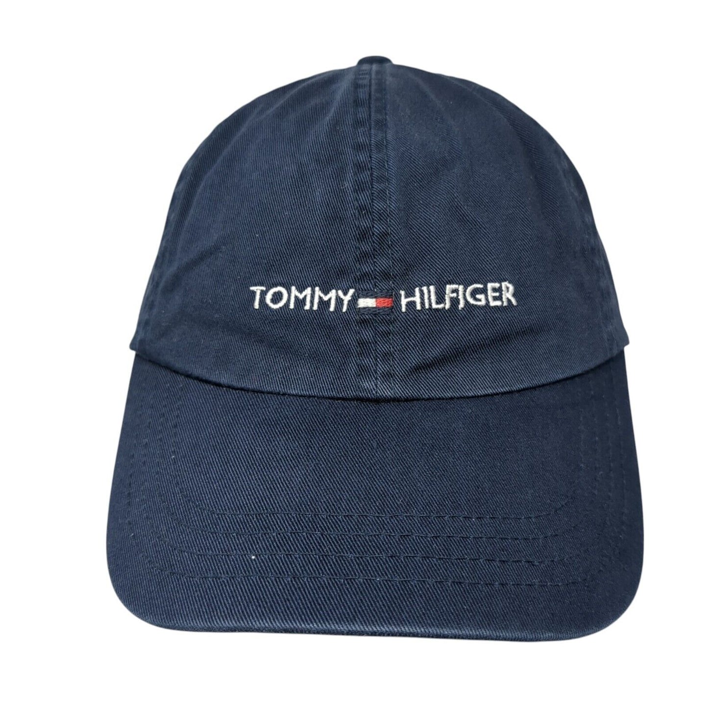 Tommy Hilfiger Slideback Hat Blue One Size Adjustable Embroidered 6 Panel Cotton