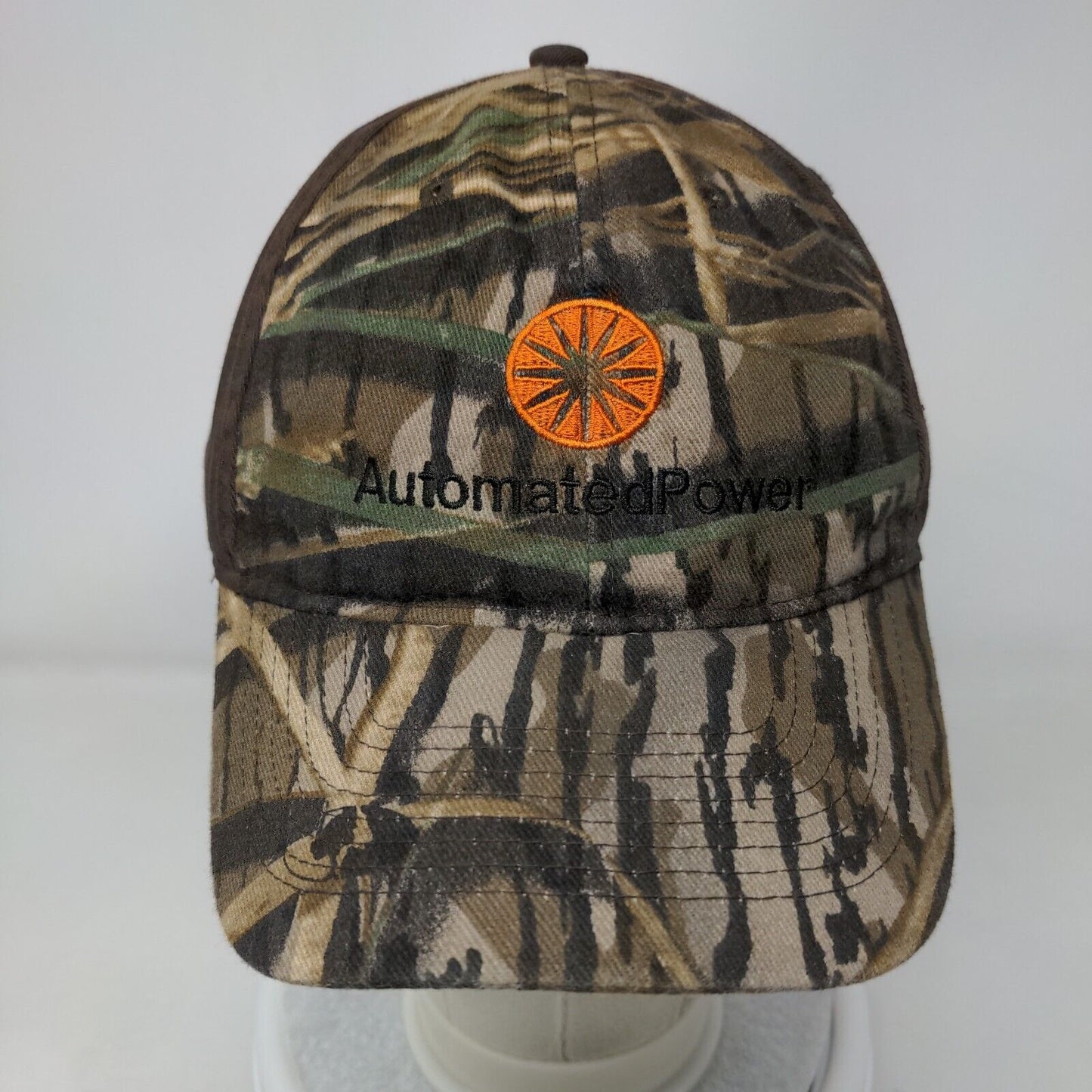 Automated Power Strapback Hat Camouflage One Size Embroidered 6 Panel