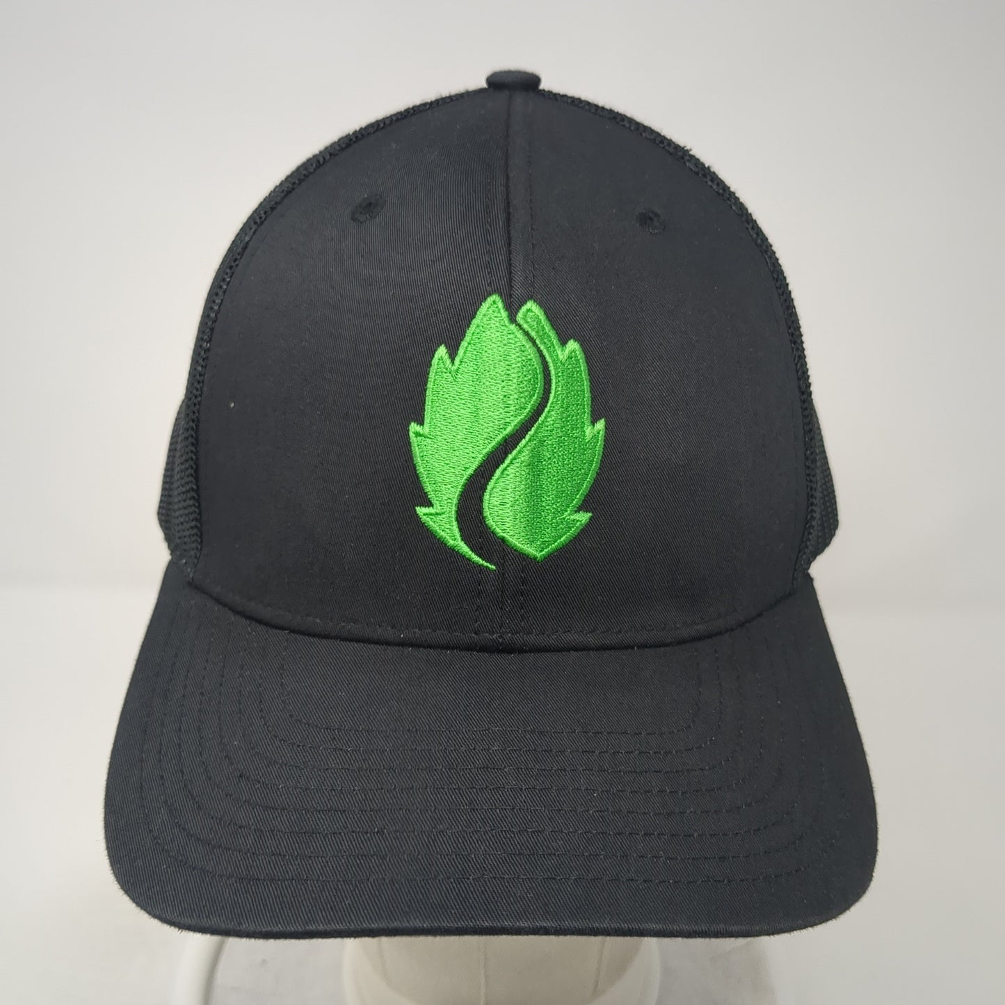 Hop Valley Brewing Co. Snapback Trucker Hat Black One Size Adjustable Mesh Back