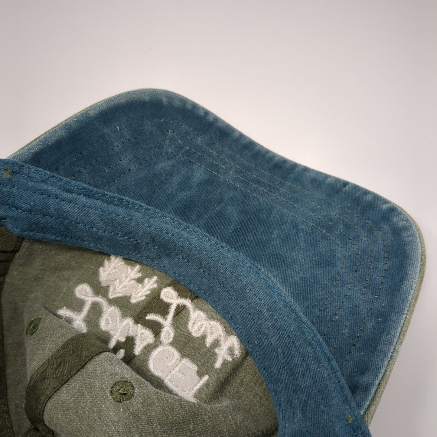 Let's Get Lost Slideback Hat Green OS Adjustable Embroidered 6 Panel Cotton