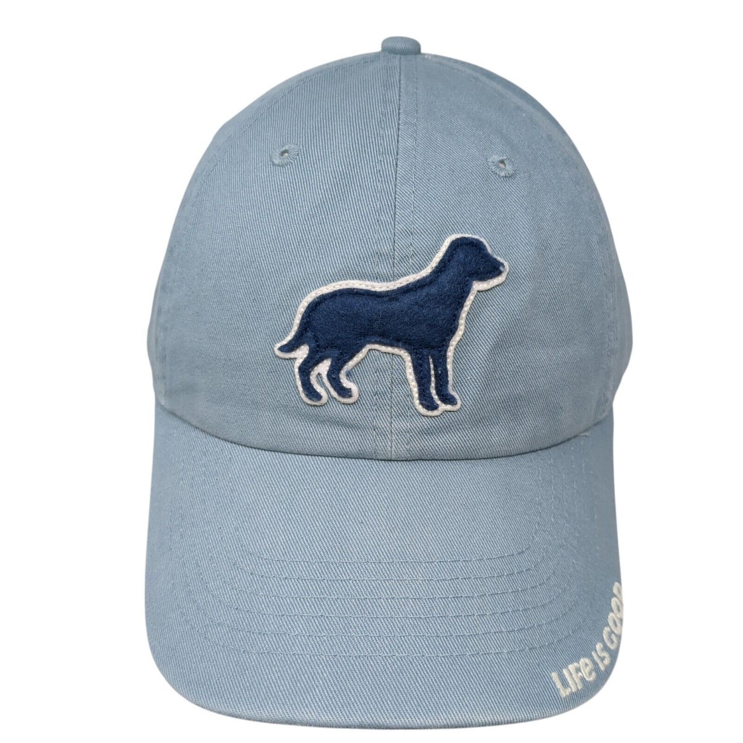 Life is Good Slideback Hat Blue One Size Adjustable Embroidered Keep It Smile