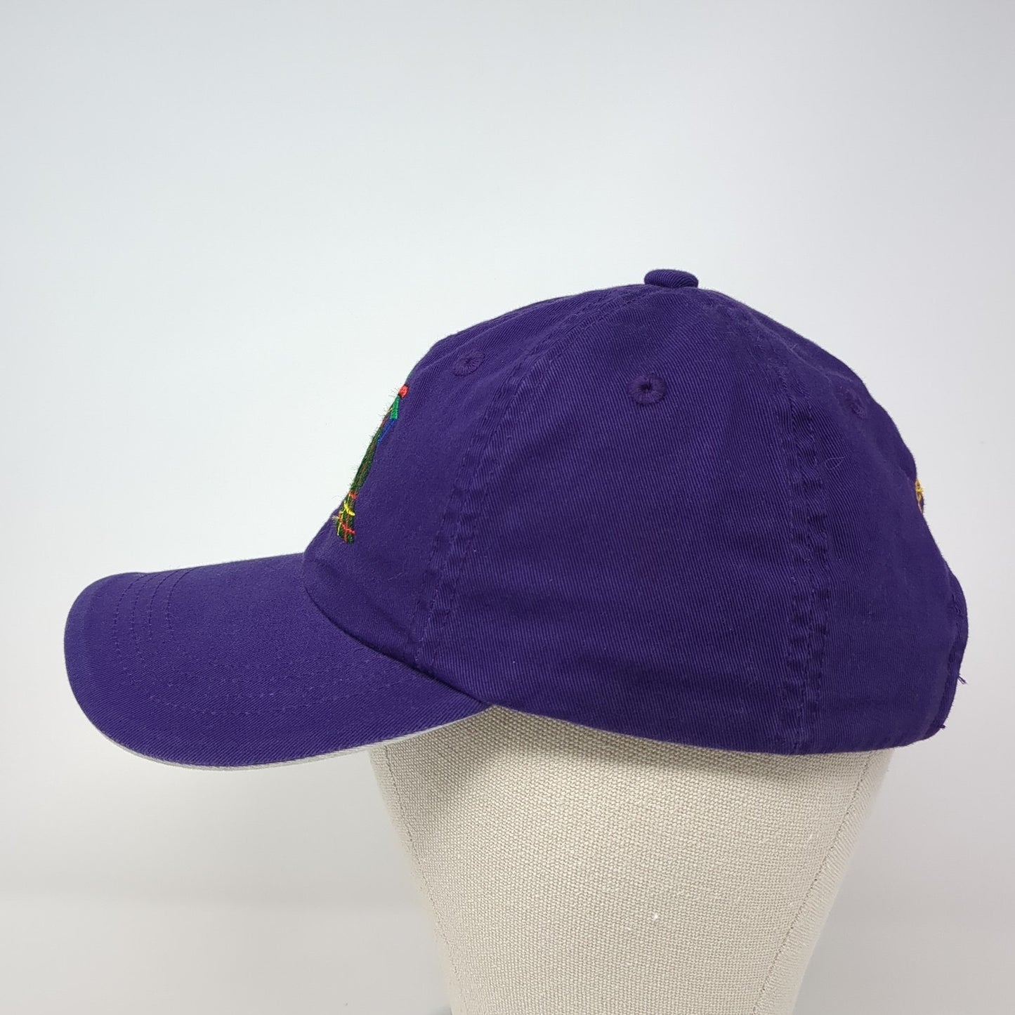 Port Authority Strapback Hat Purple One Size Embroidered Adjustable
