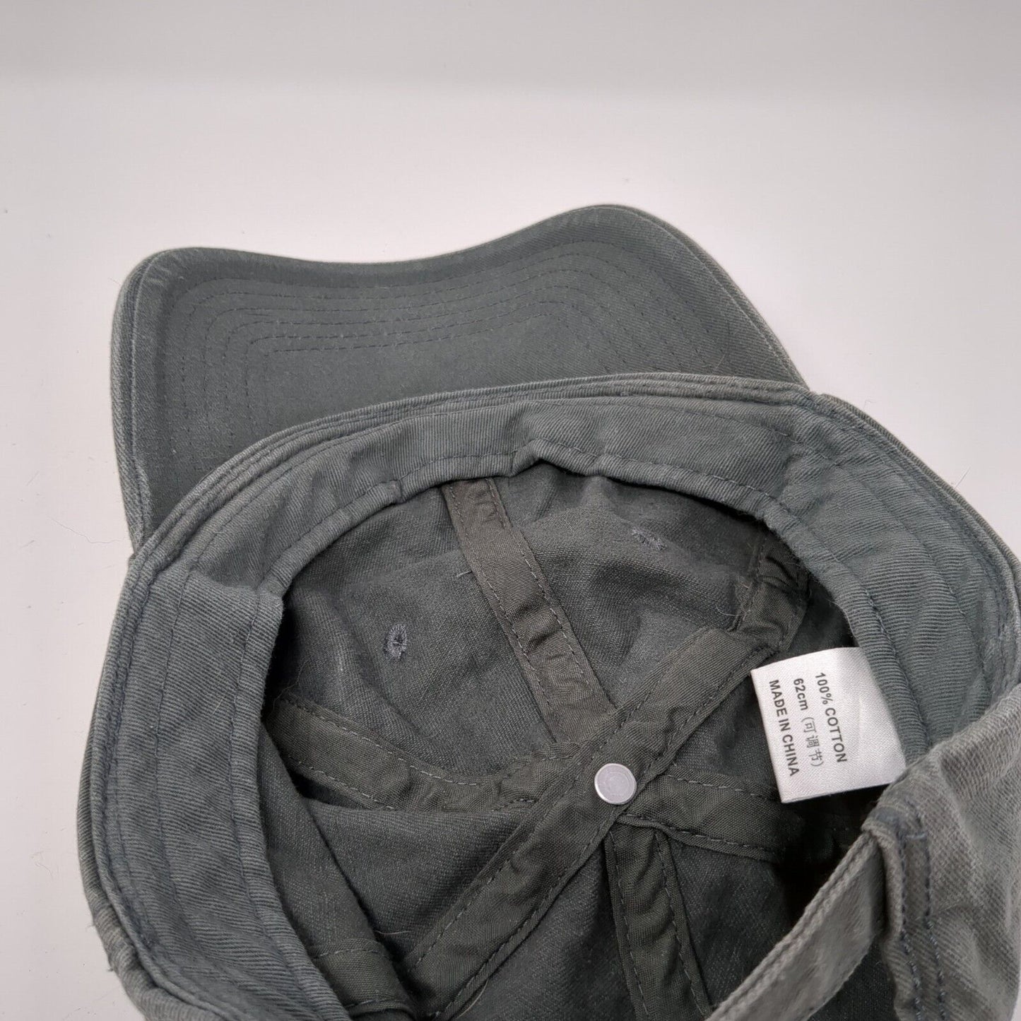 Ubranded Slideback Hat Gray One Size Adjustable Vented Holes 6 Panel Blank