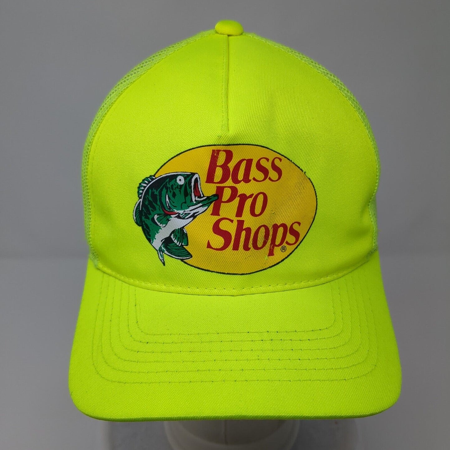 Bass Pro Shops Snapback Hat Green OSFM Adjustable Mesh Back Gone Fishing