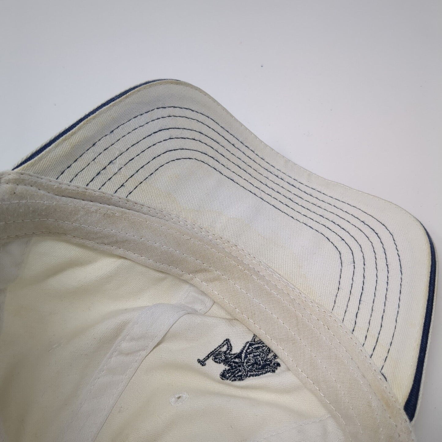 U.S. Polo Assn. Slideback Hat White Cream One Size Adjustable Embroidered