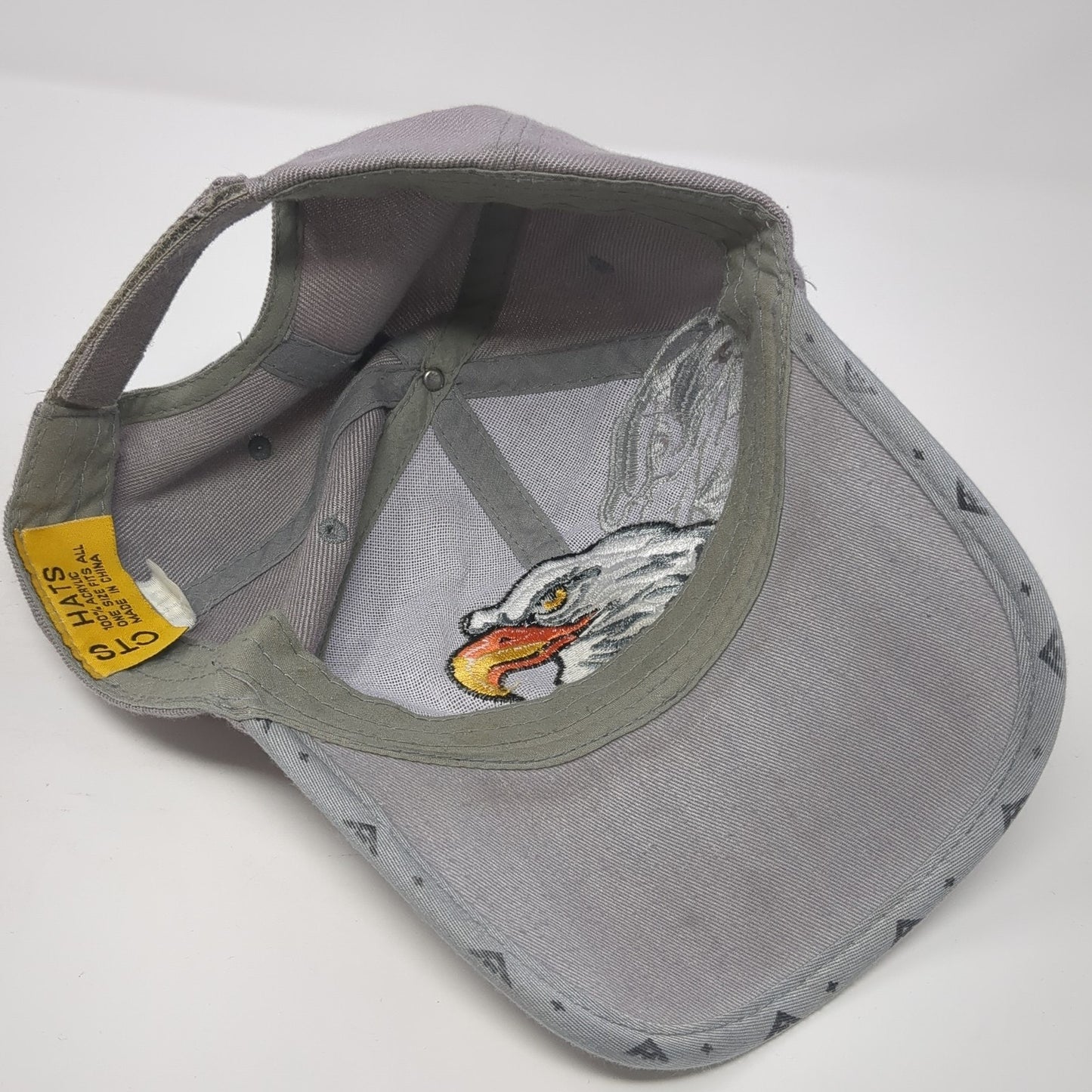 American Eagle Native Pride Baseball Cap Gray OS Adjustable Embroidered CTS