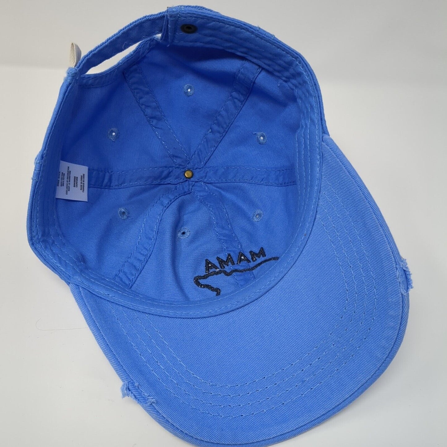 Mama Bear Slideback Hat Blue One Size Embroidered Life Is Good 6 Panel