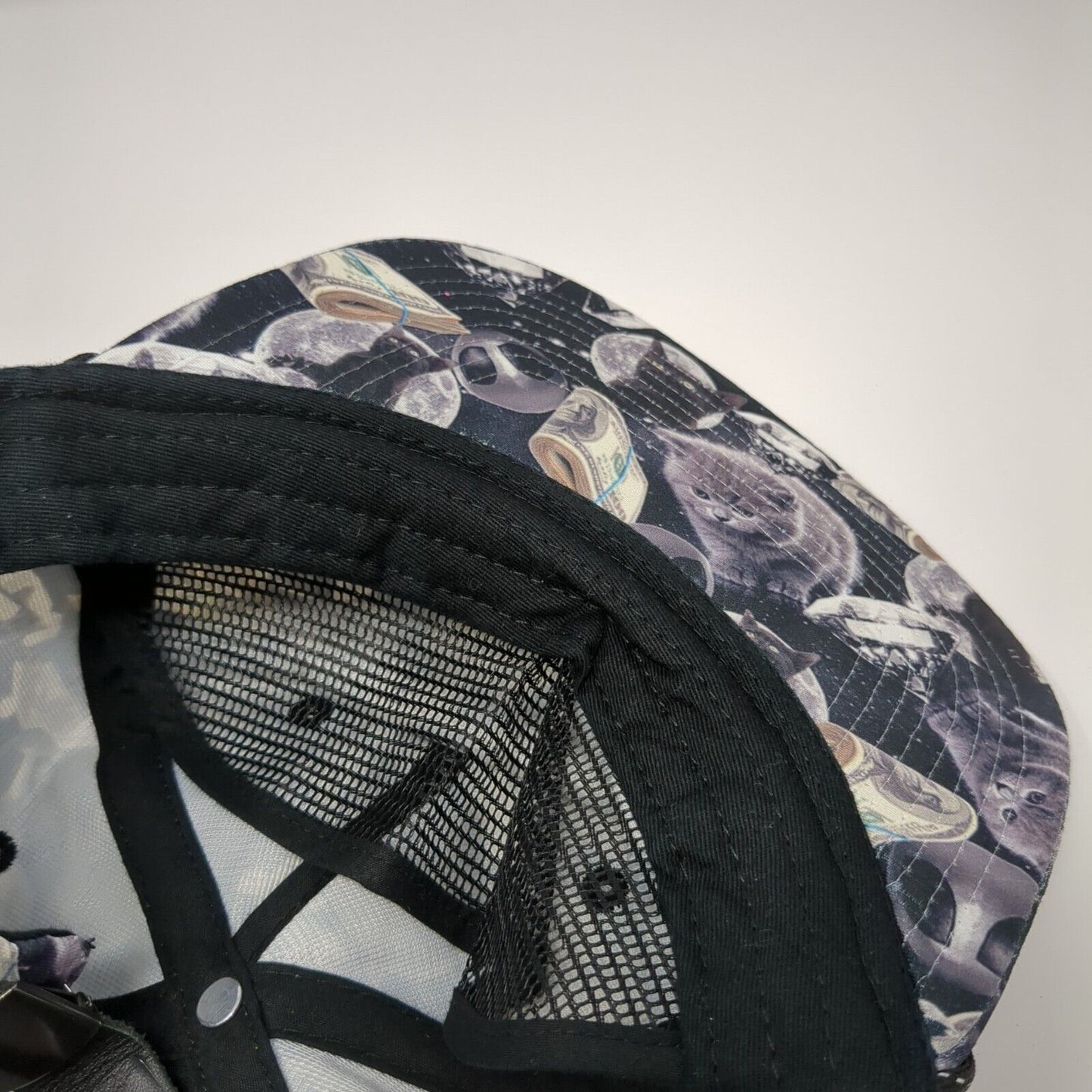 CRSHR Slideback Hat Multicolor OS Adjustable Patch Logo All Over Print Rope