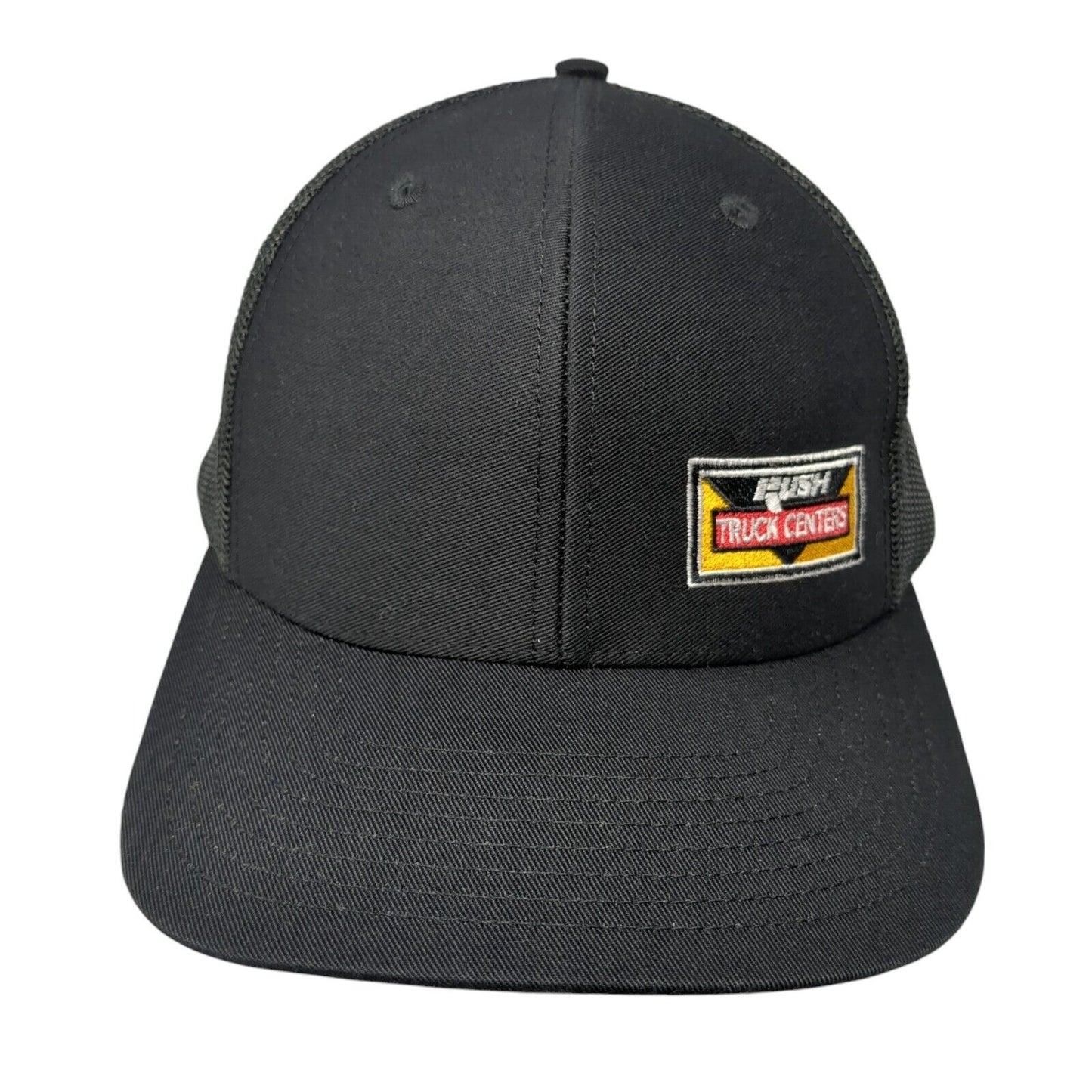 Rush Truck Centers Snapback Trucker Hat Black One Size Mesh Back 6 Panel