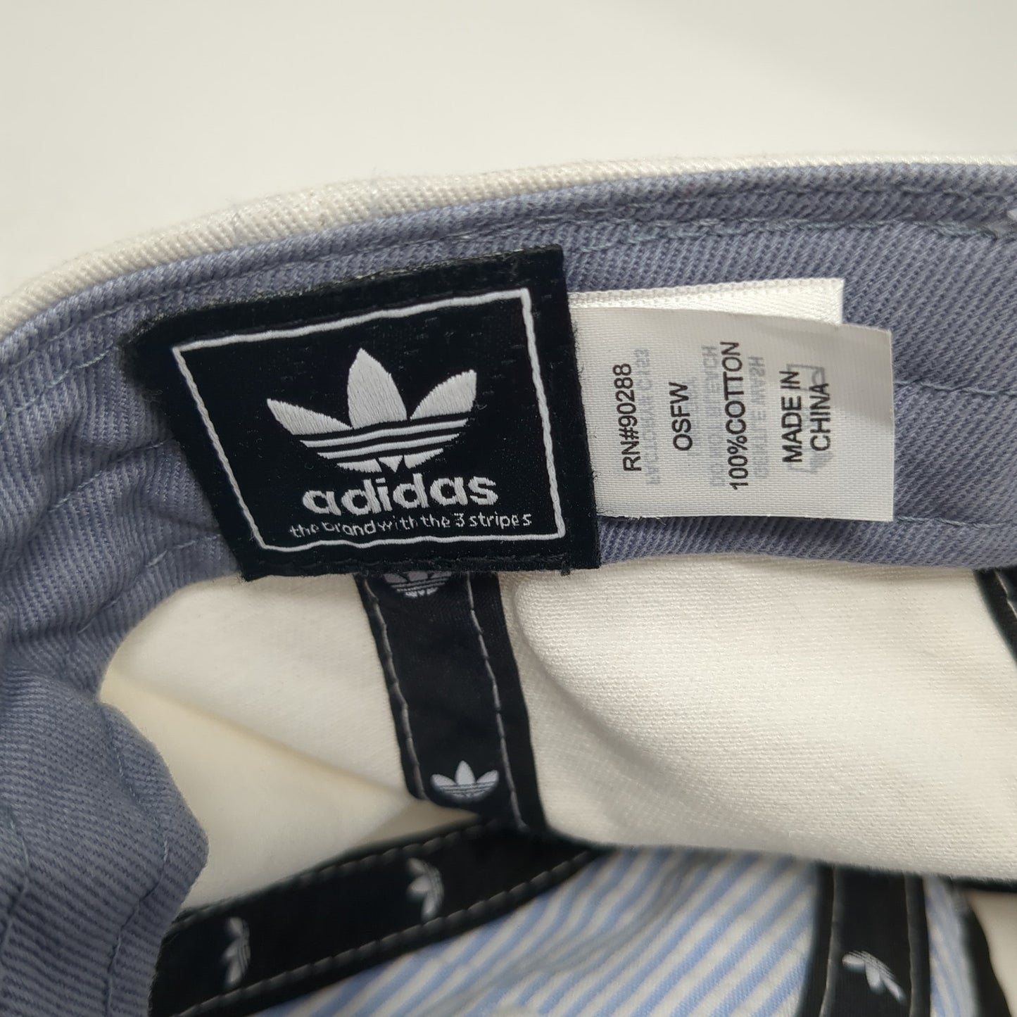 Adidas Women's Slideback Hat White One Size Adjustable Trefoil Logo