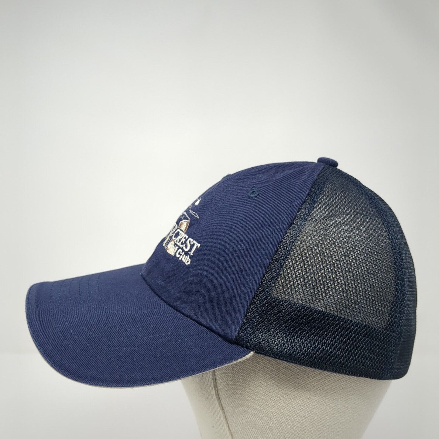 Ridgecrest Golf Club Slideback Mesh Back Trucker Hat Blue One Size Dpc