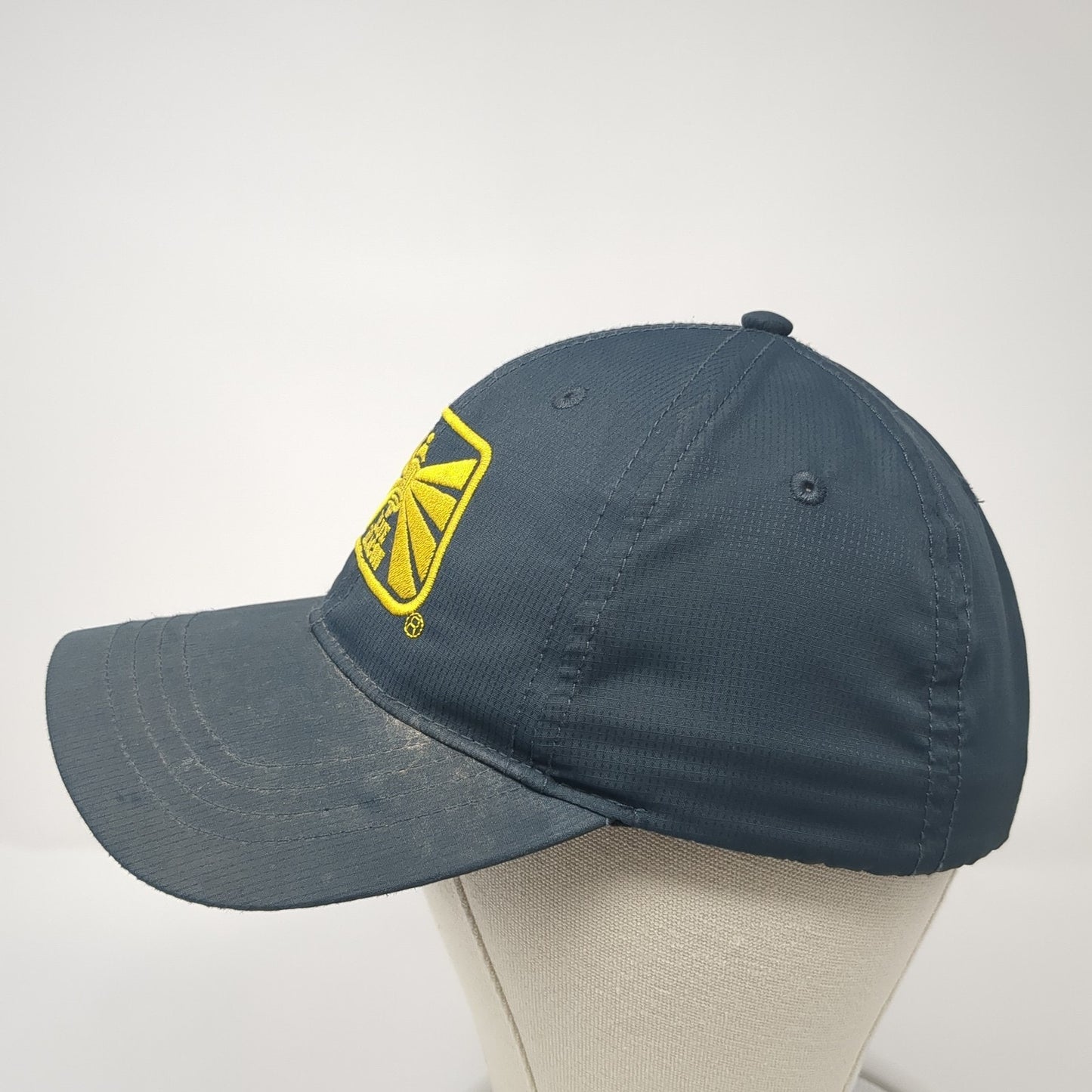 Blue Beacon Strapback Baseball Cap Blue One Size Adjustable Embroidered 6 Panel