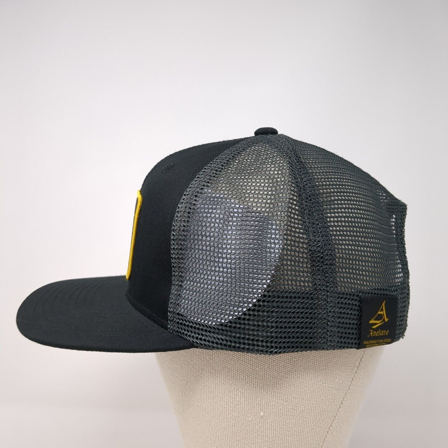 Anelare Washington Wine Benton City Snapback Trucker Hat Black OS Mesh Back