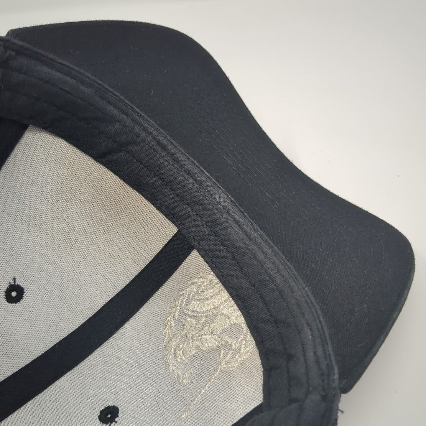 Trojan Laurel Snapback Trucker Hat Black One Size Adjustable Mesh Back Yupoong