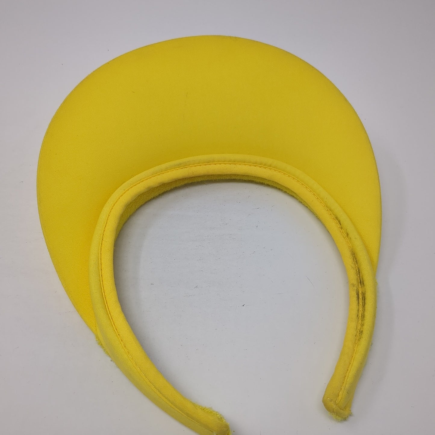 Unbranded Sun Visor Golf Hat Yellow One Size Adjustable Clip Wide Brim Blank