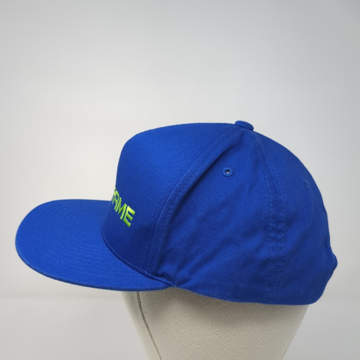 Interframe Snapback Hat Blue One Size Adjustable Embroidered Yupoong