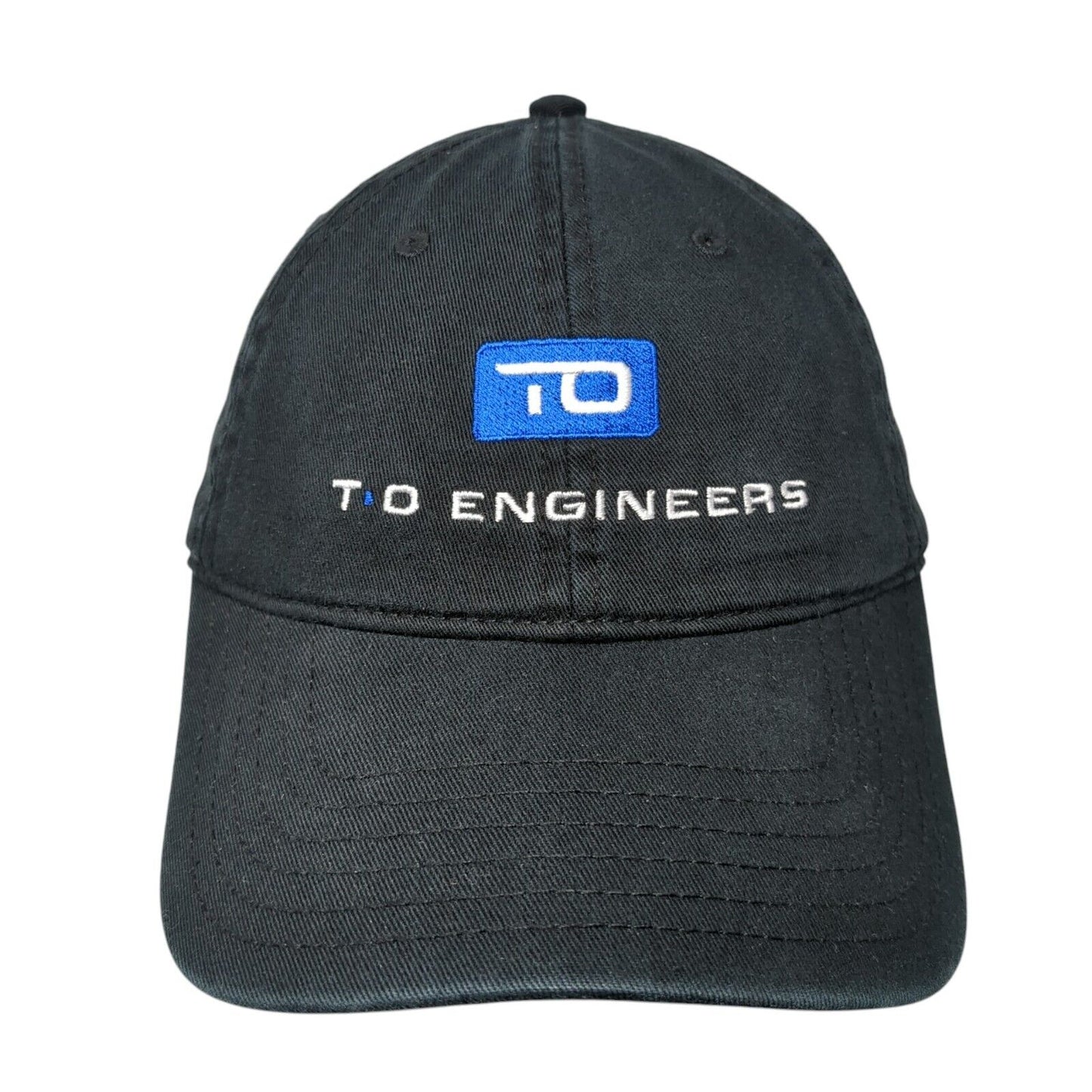T-O Engineers Slideback Hat Black One Size Adjustable Embroidered Otto