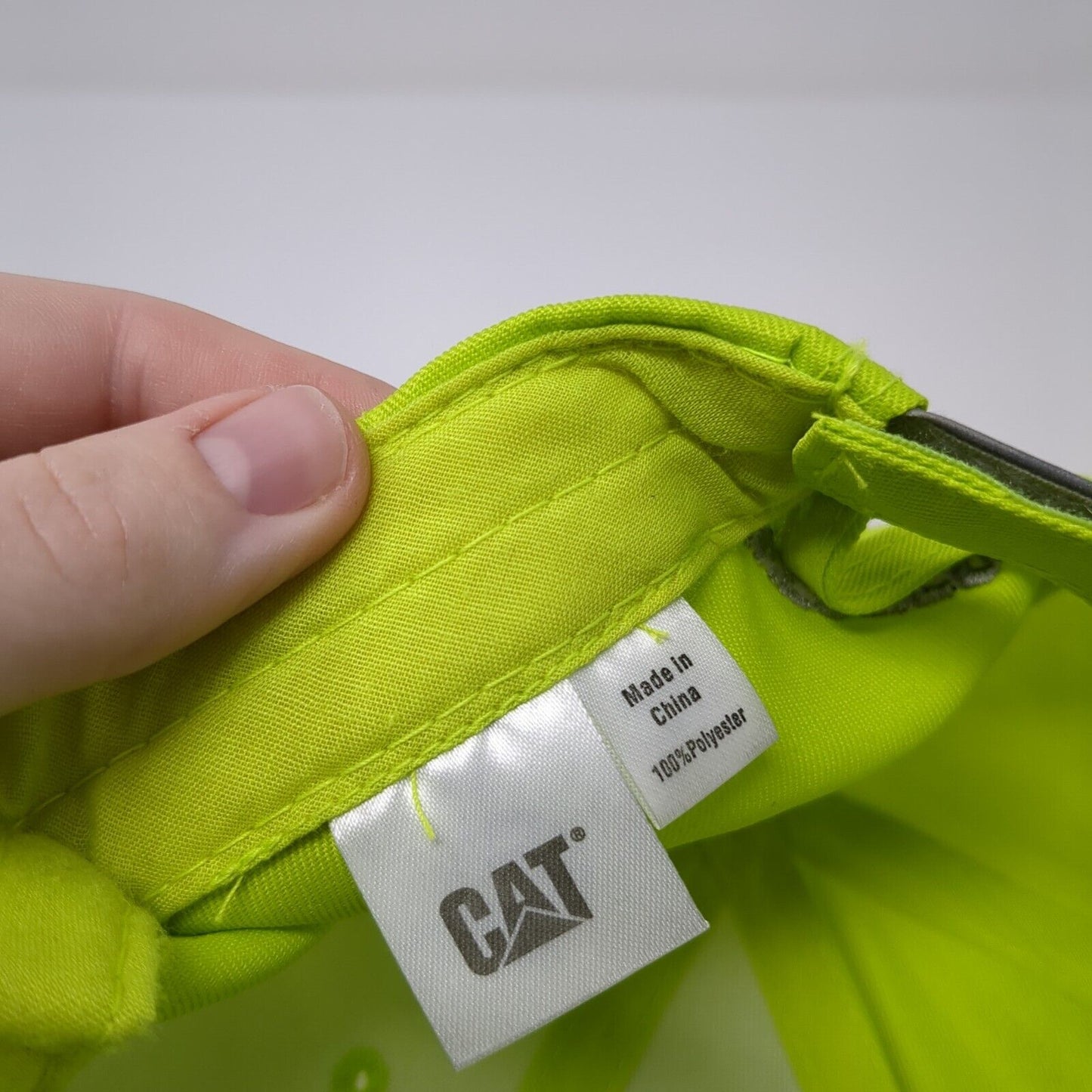 CAT Western States Equipment Strapback Hat Green One Size Gray Trim
