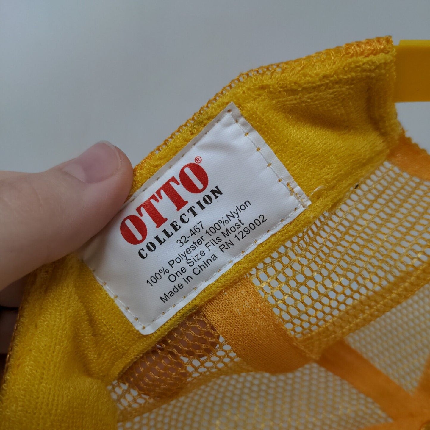 Keith Harkin Snapback Trucker Hat Yellow OSFM Adjustable Rope Mesh Back Otto