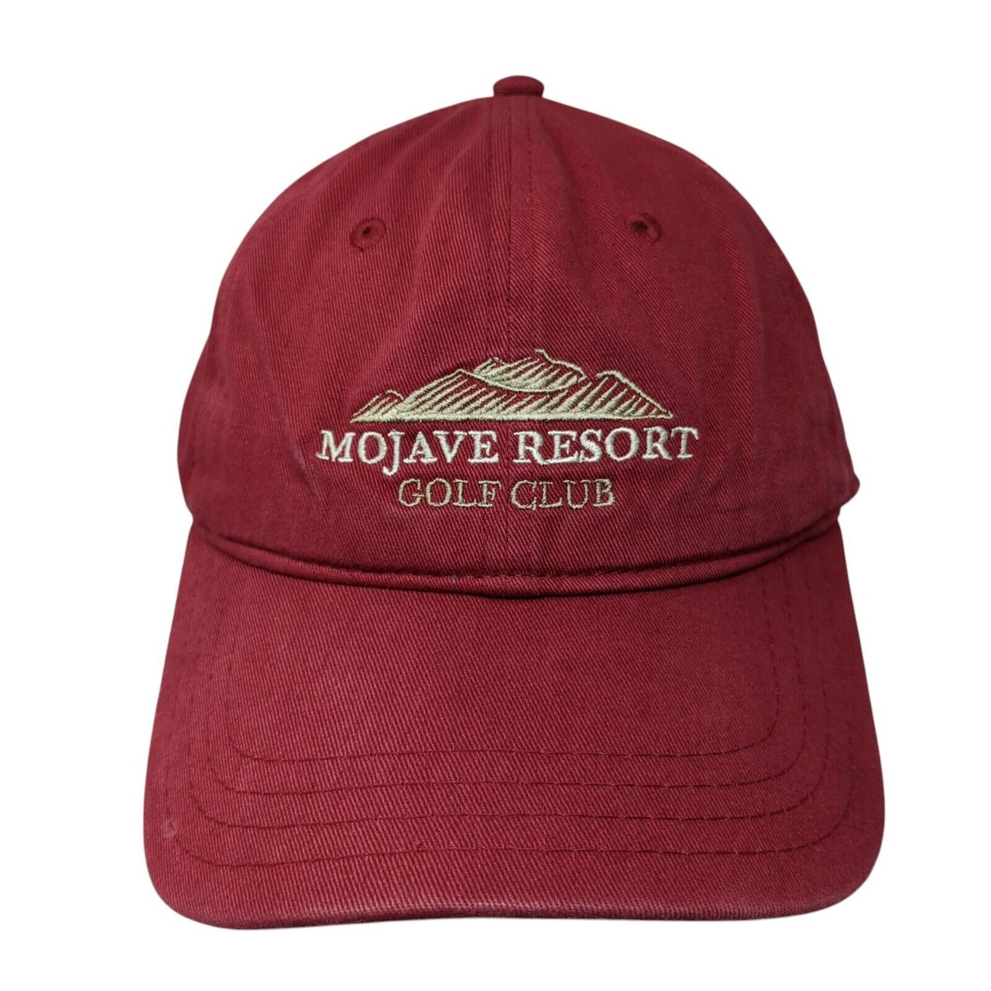 Mojave Resort Golf Club Strapback Hat Red One Size Adjustable Embroidered Pukka