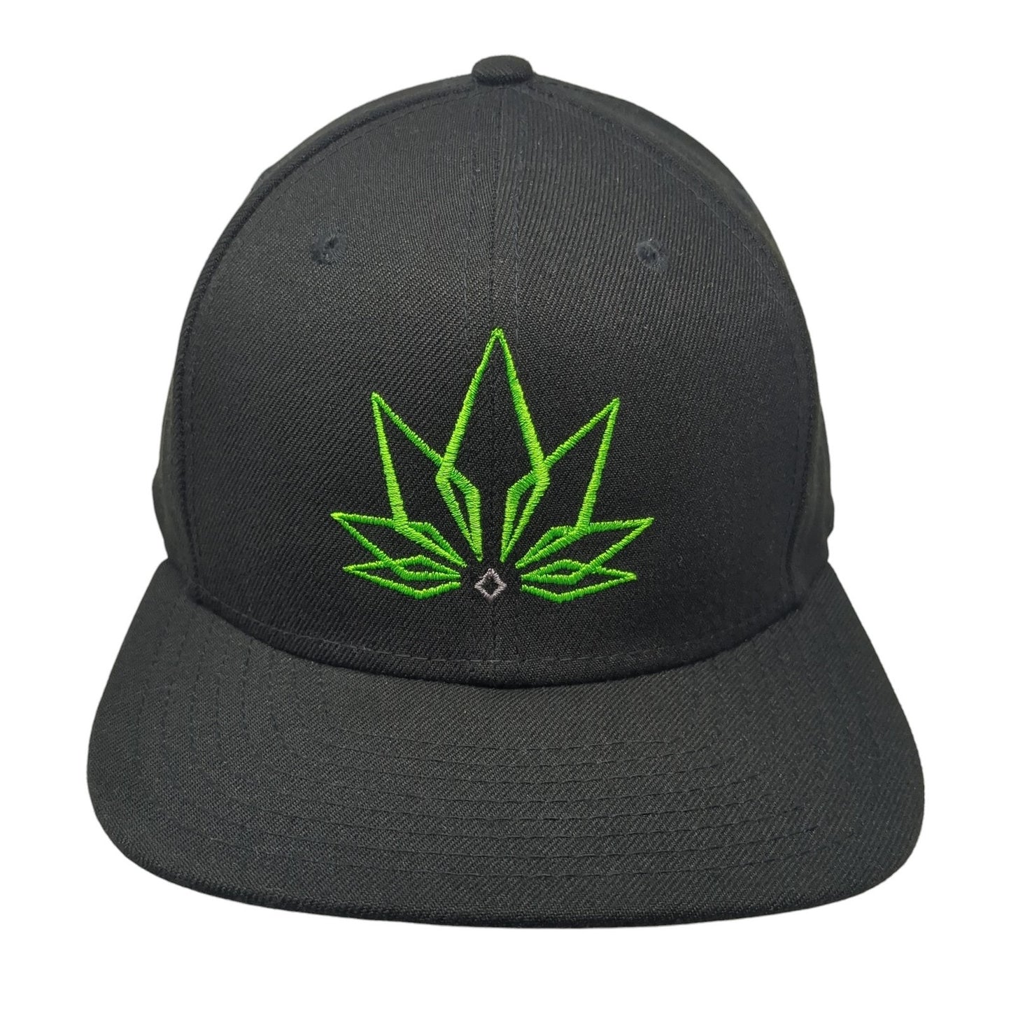 New Era Snapback Hat Black One Size Embroidered Logo Solid Adjustable