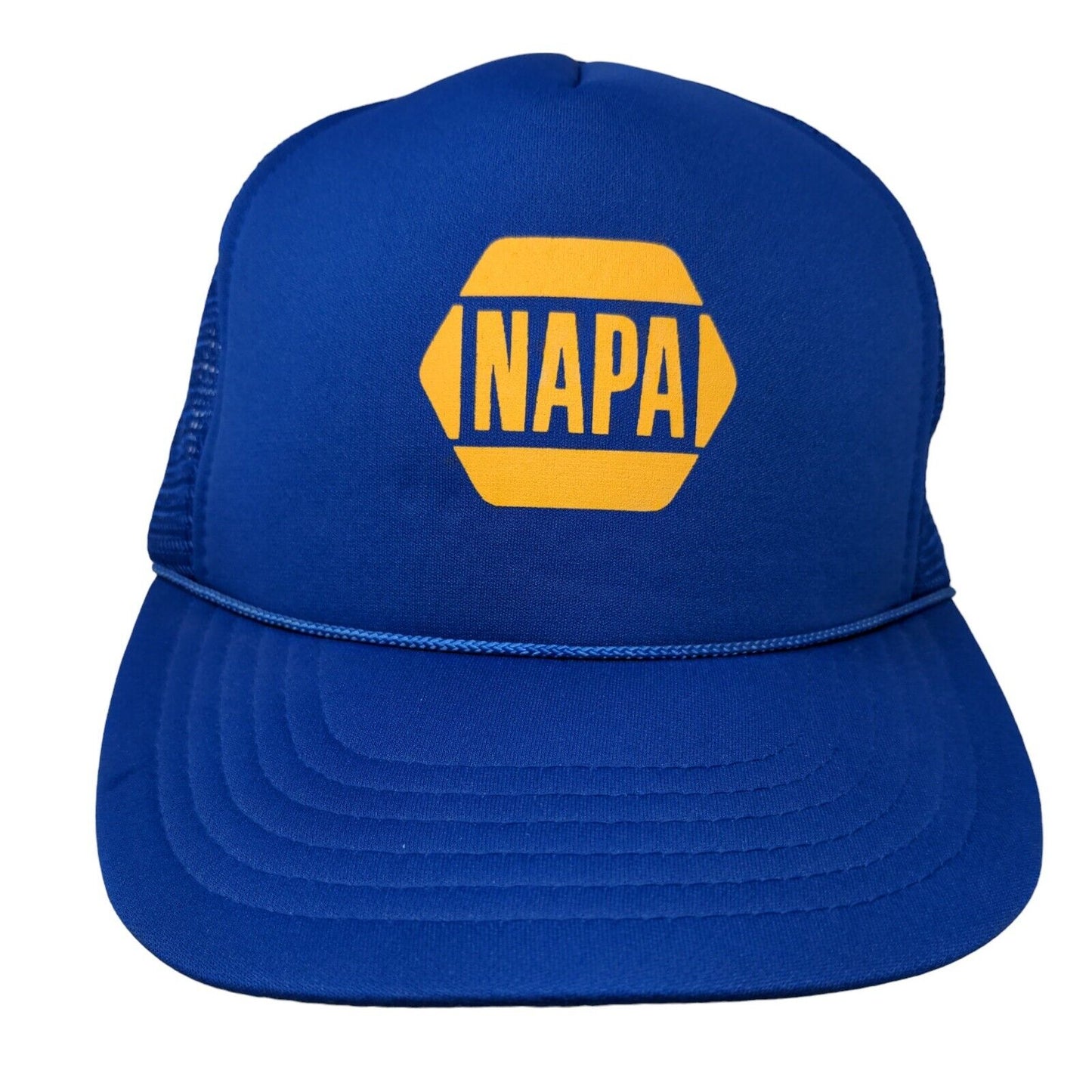 NAPA Snapback Mesh Back Rope Trucker Hat Blue OSFA Solid Sportsman