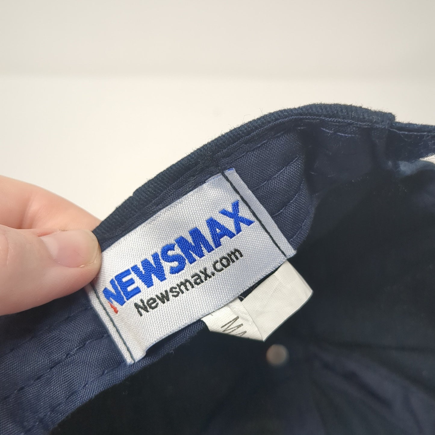 Newsmax Strapback Baseball Cap Blue One Size Adjustable Embroidered 6 Panel