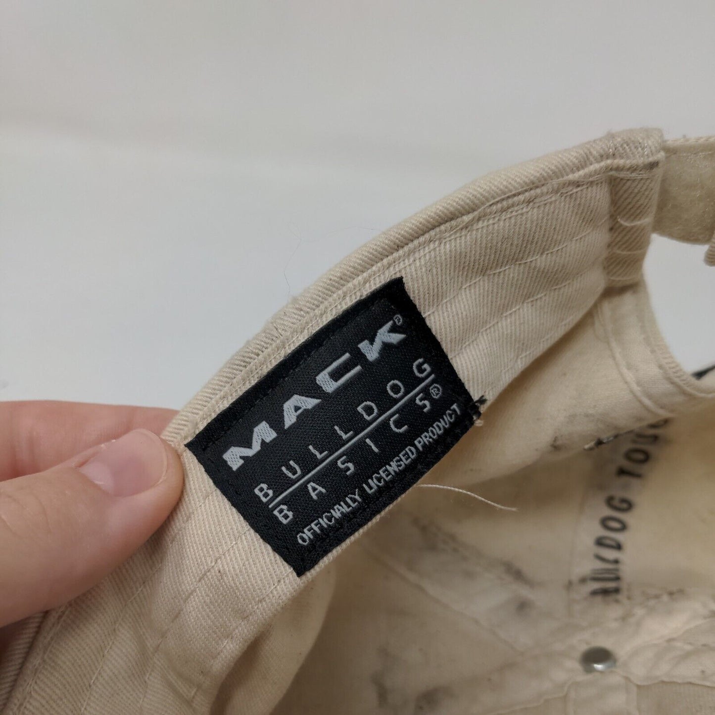 Mack Trucks Bulldog Strapback Hat Tan One Size Adjustable Embroidered Cotton