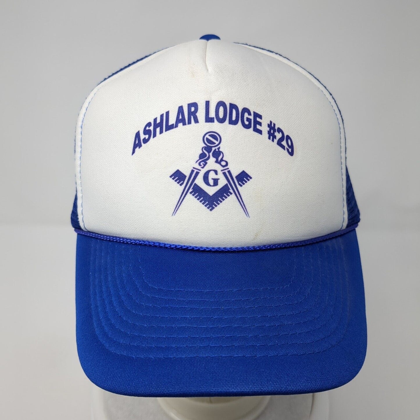 Ashlar Lodge #29 Snapback Rope Trucker Hat Blue One Size Mesh Back Otto